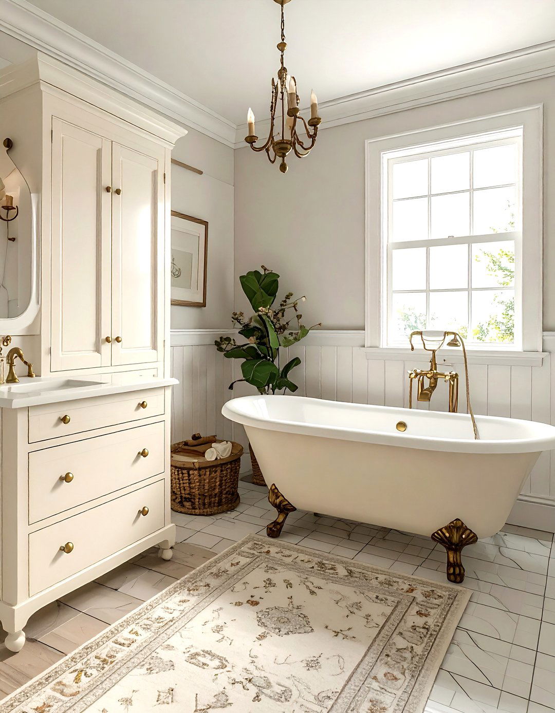 Cream Apothecary Cabinet - 30 cream bathroom furniture ideas