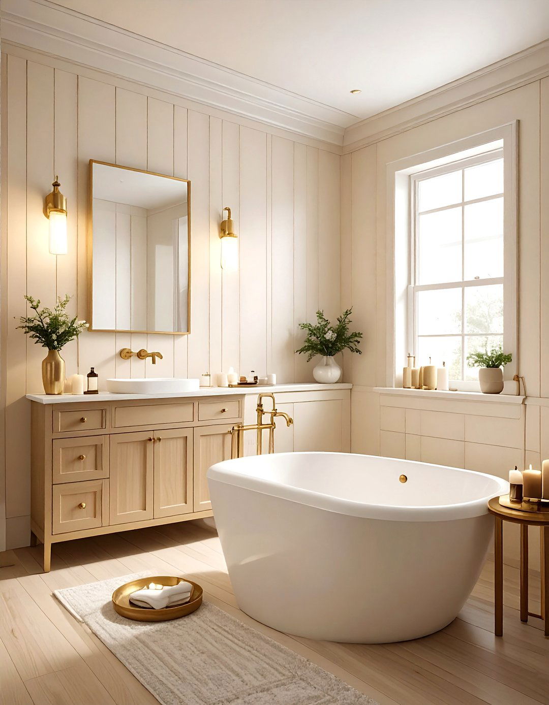 Cream Bathroom Brass - 30 cream bathroom design ideas