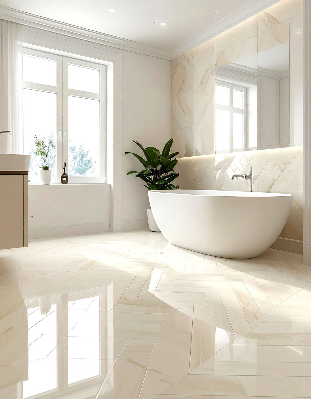 Cream Bathroom Floor - 30 cream bathroom decor ideas