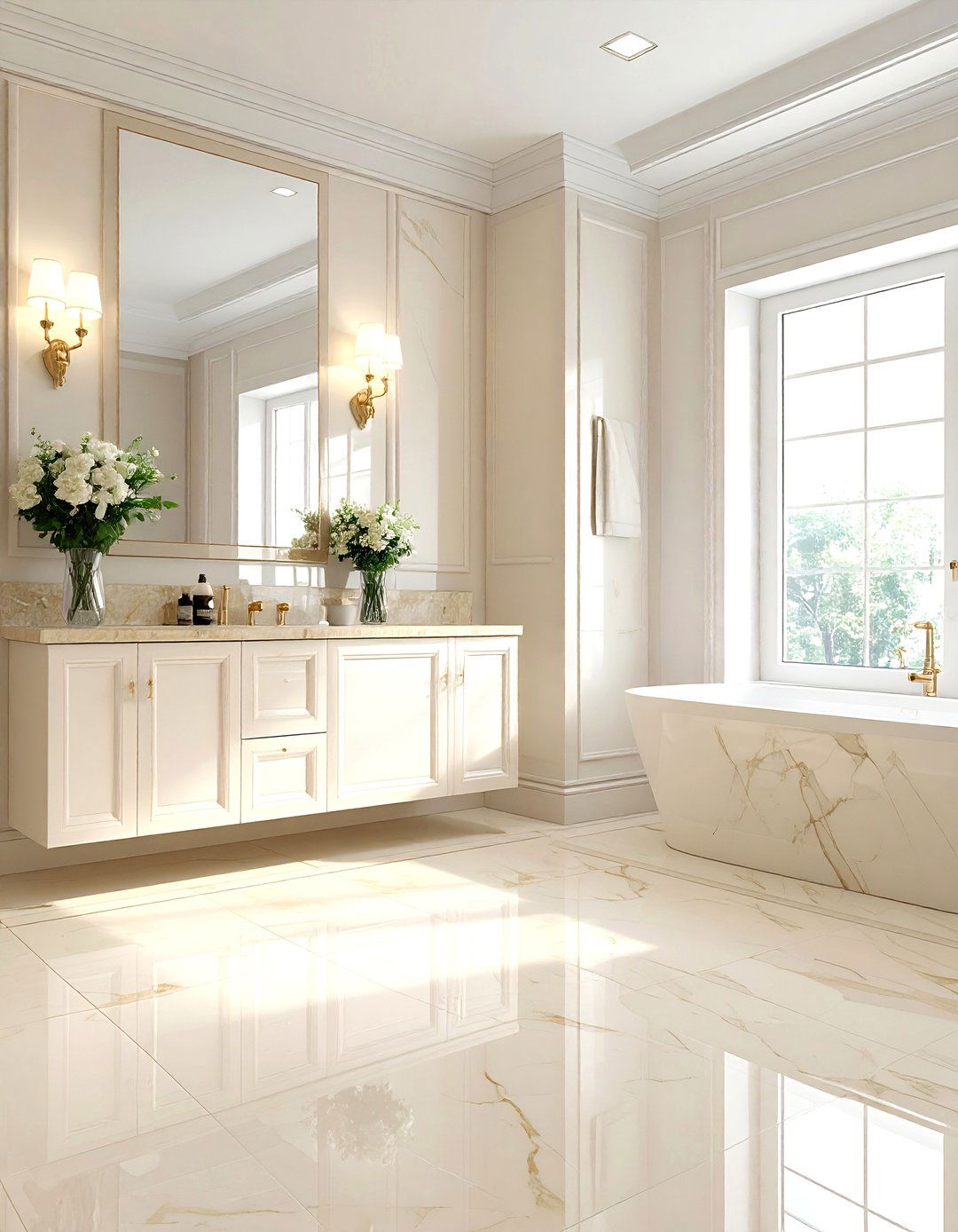 Cream Bathroom Marble - 30 cream bathroom design ideas