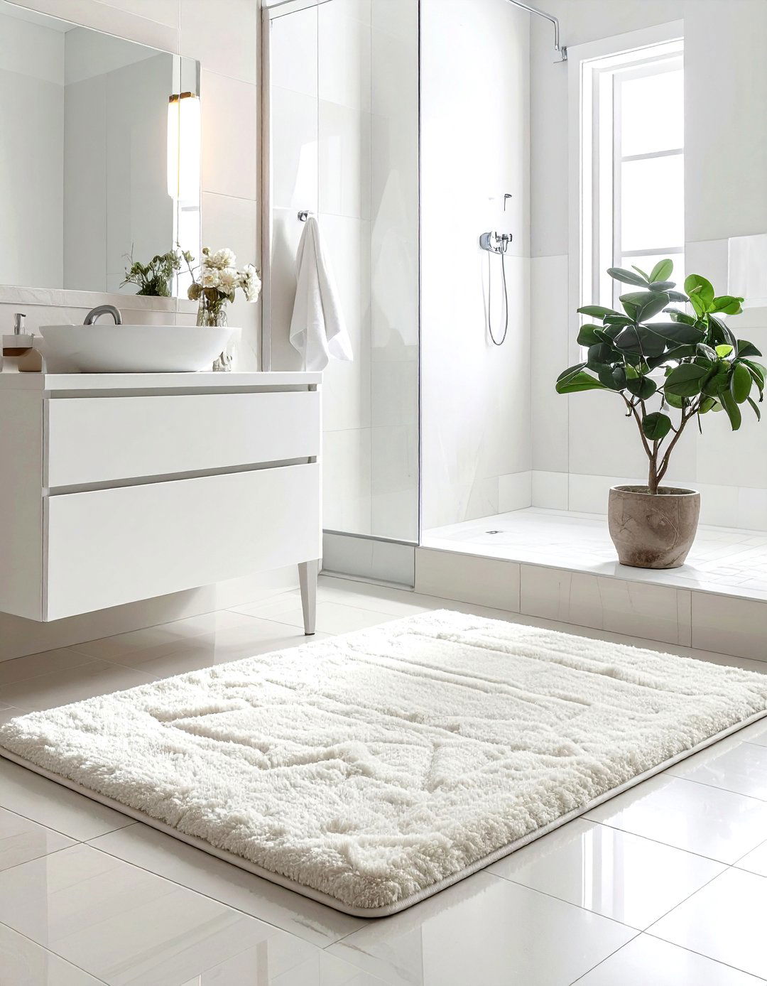 Cream Bathroom Rugs - 30 cream bathroom decor ideas