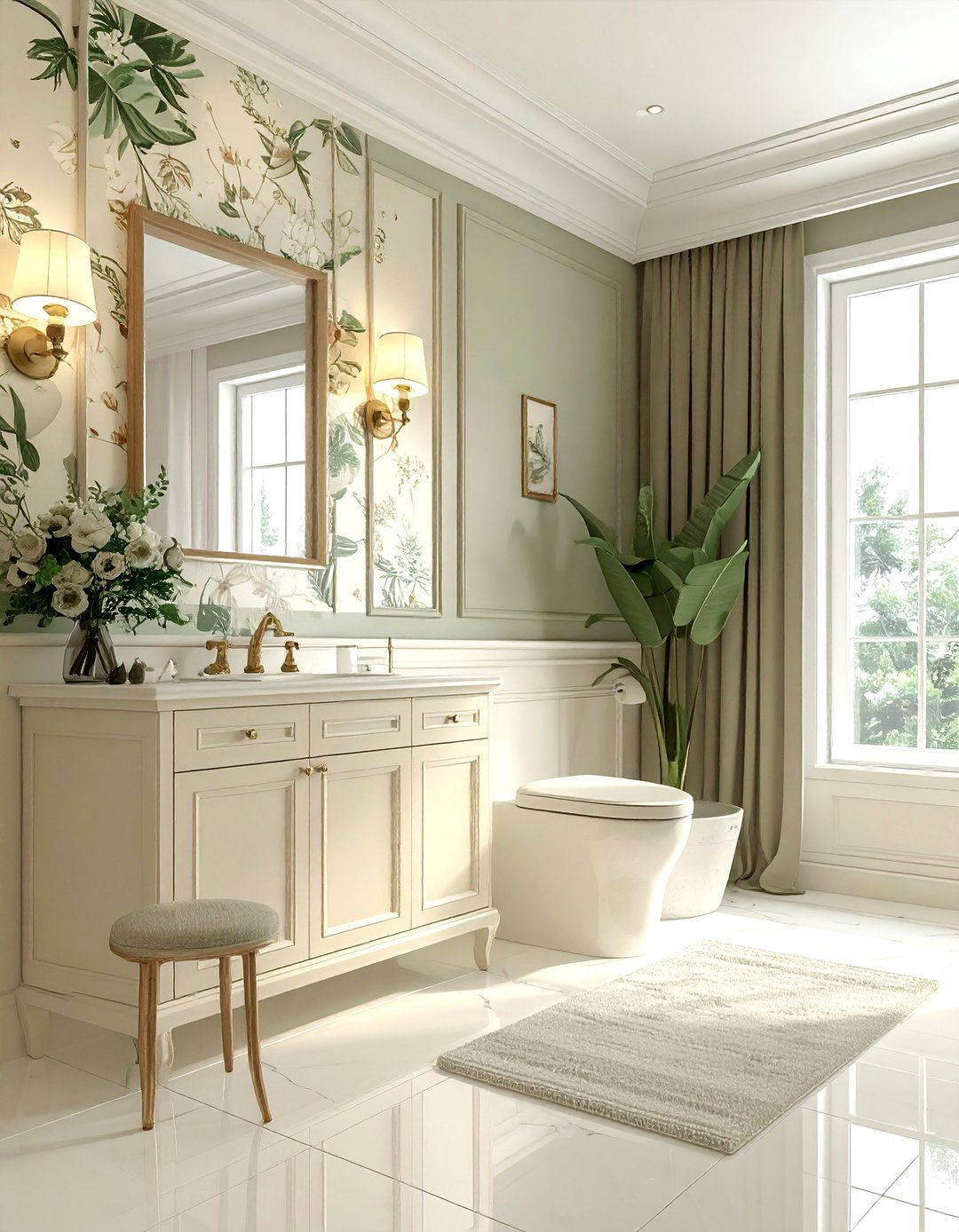 Cream Bathroom Wallpaper - 30 cream bathroom design ideas