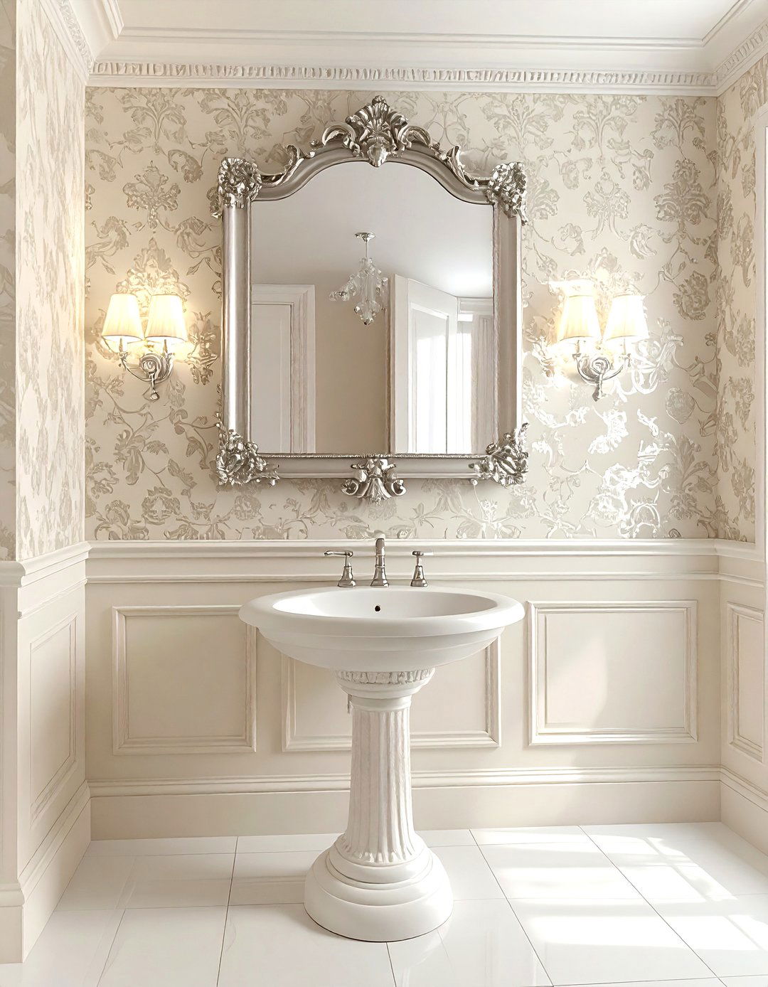 Cream Bathroom Wallpaper - 30 cream bathroom decor ideas