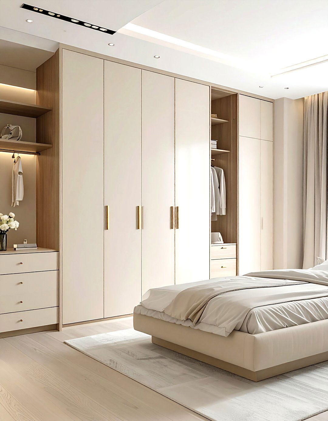 Cream Bedroom With Built In Wardrobe - 30 modern cream bedroom ideas