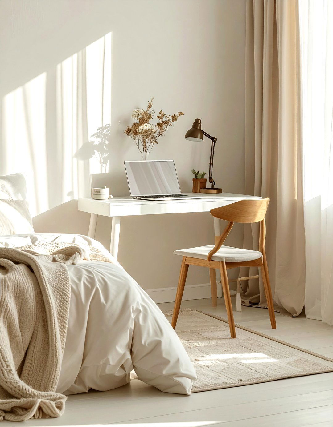 Cream Bedroom With Desk - 30 minimalist cream bedroom ideas