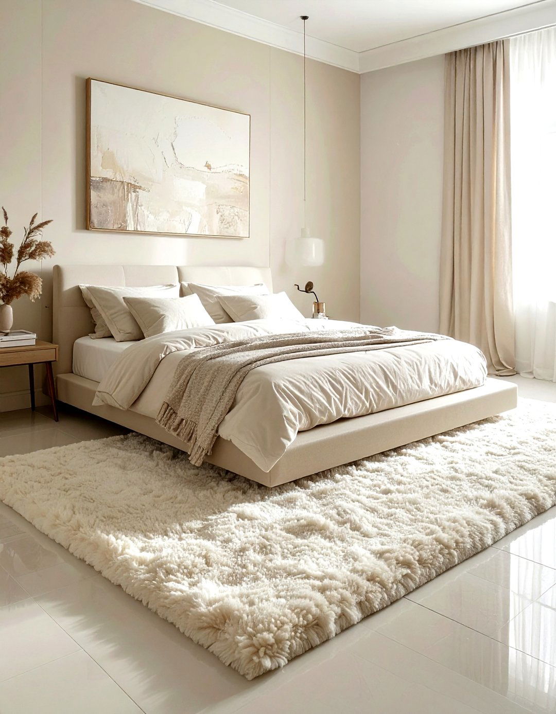 Cream Bedroom With Rug - 30 minimalist cream bedroom ideas