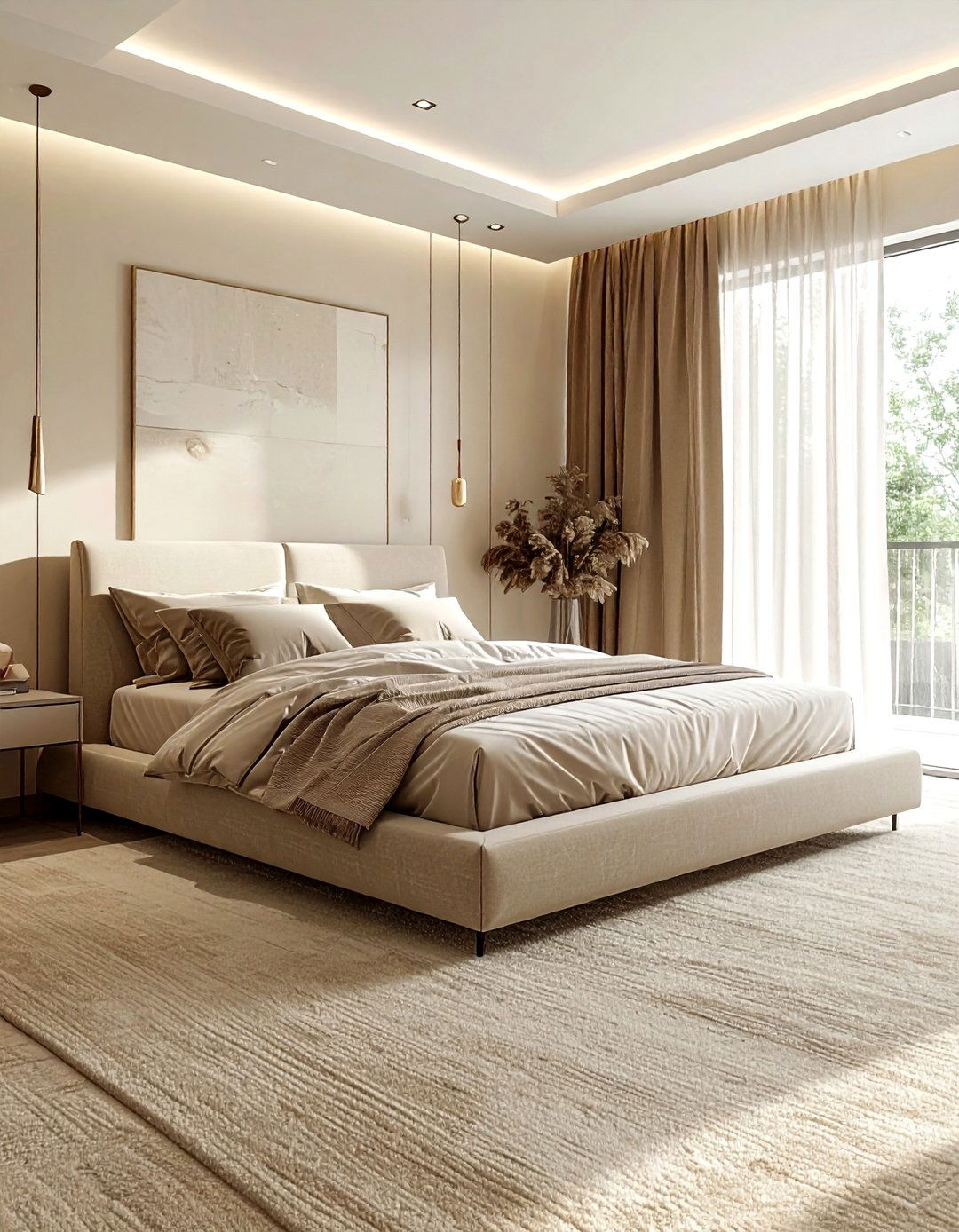 Cream Bedroom With Soft Carpet - 30 scandinavian cream bedroom ideas