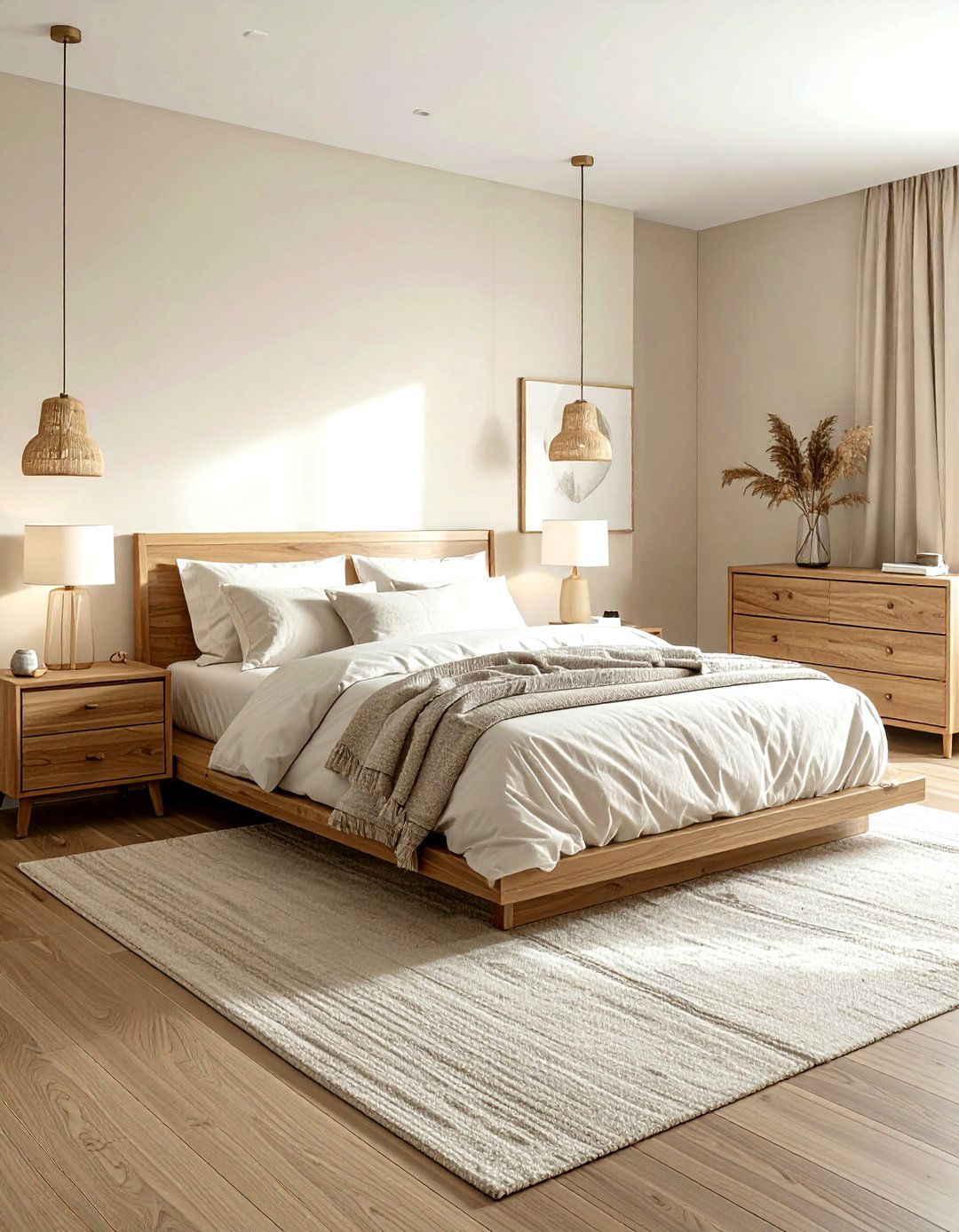 Cream Bedroom With Wood Accents - 30 modern cream bedroom ideas
