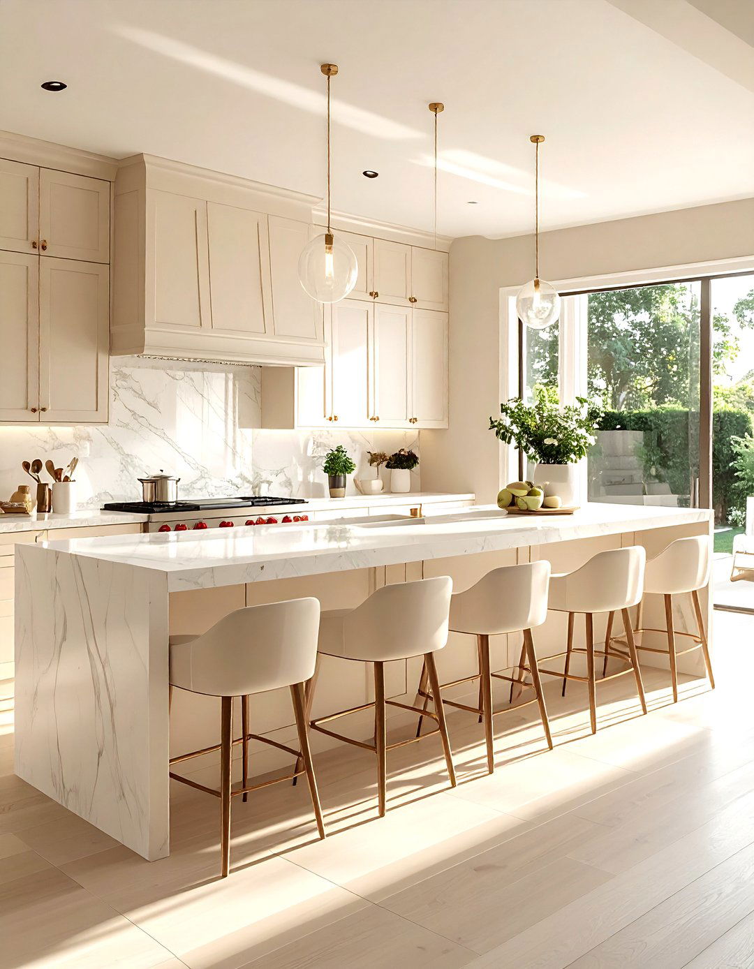 Cream Breakfast Bar - 30 cream kitchen furniture ideas