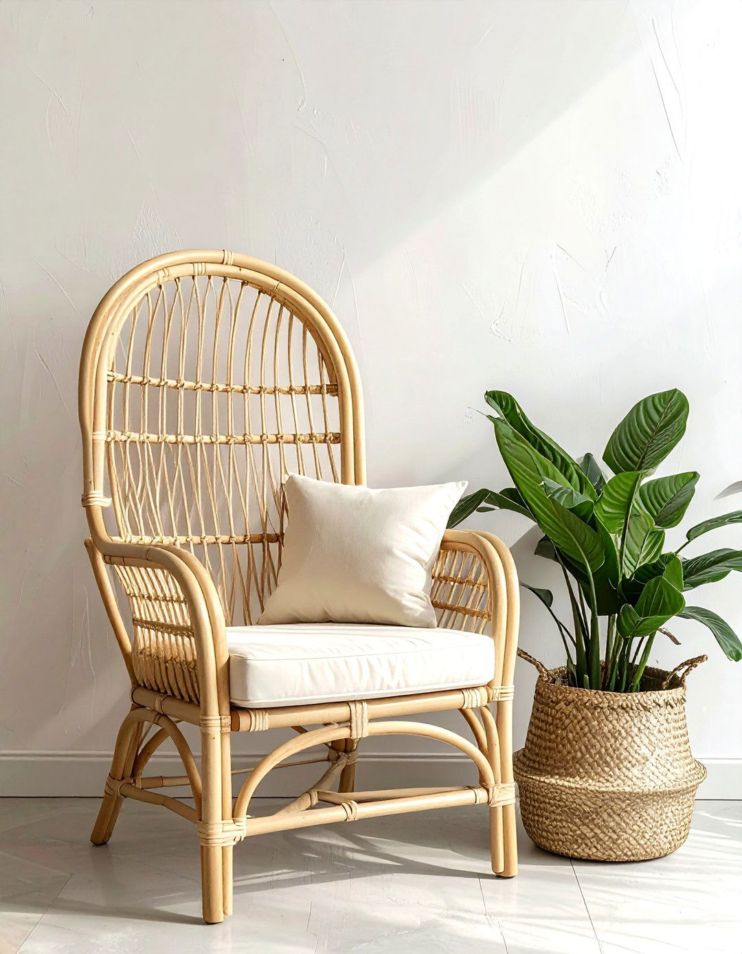 Cream Cane Chair - 30 cream bedroom furniture ideas