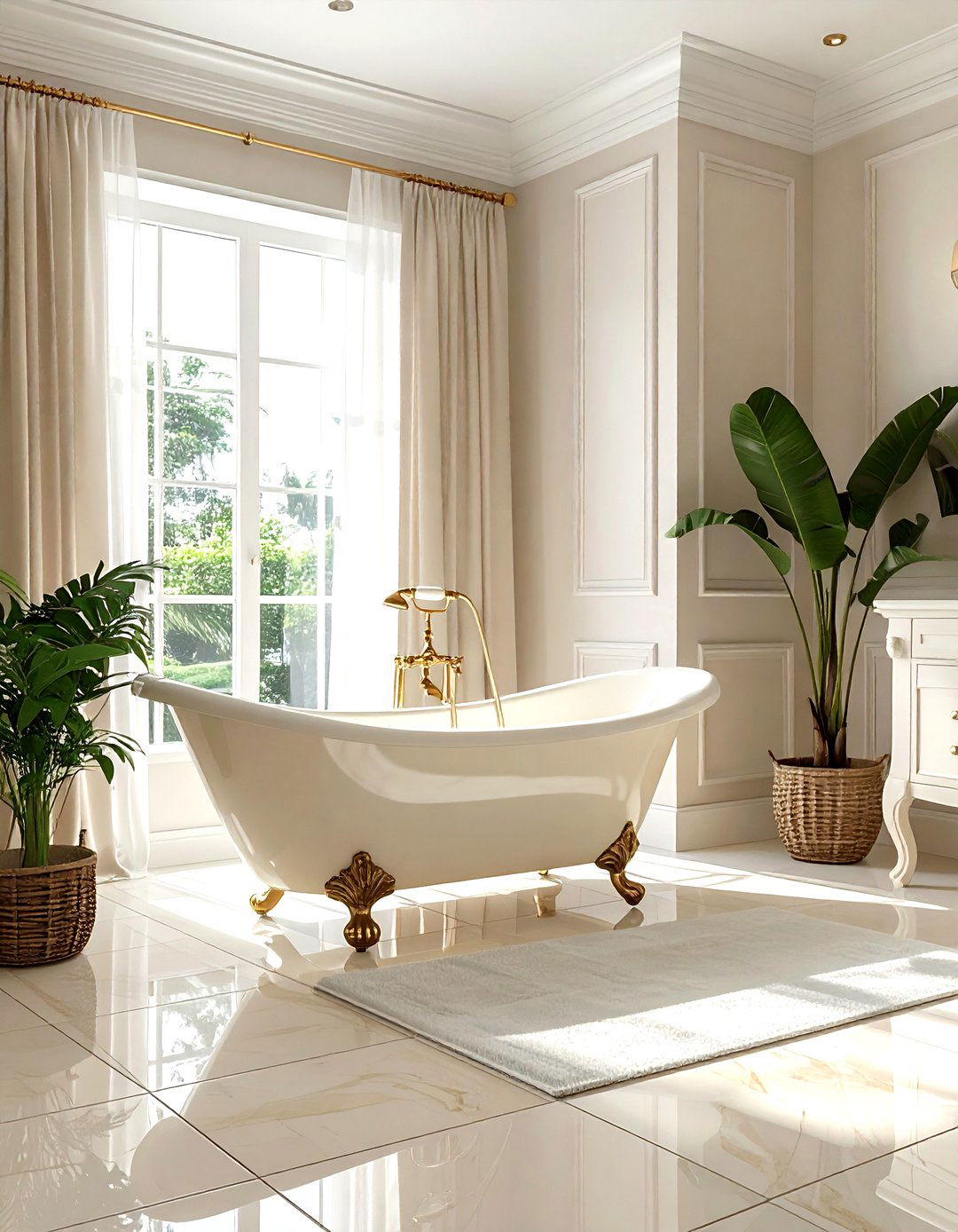Cream Clawfoot Tub Bathroom - 30 warm cream bathroom ideas