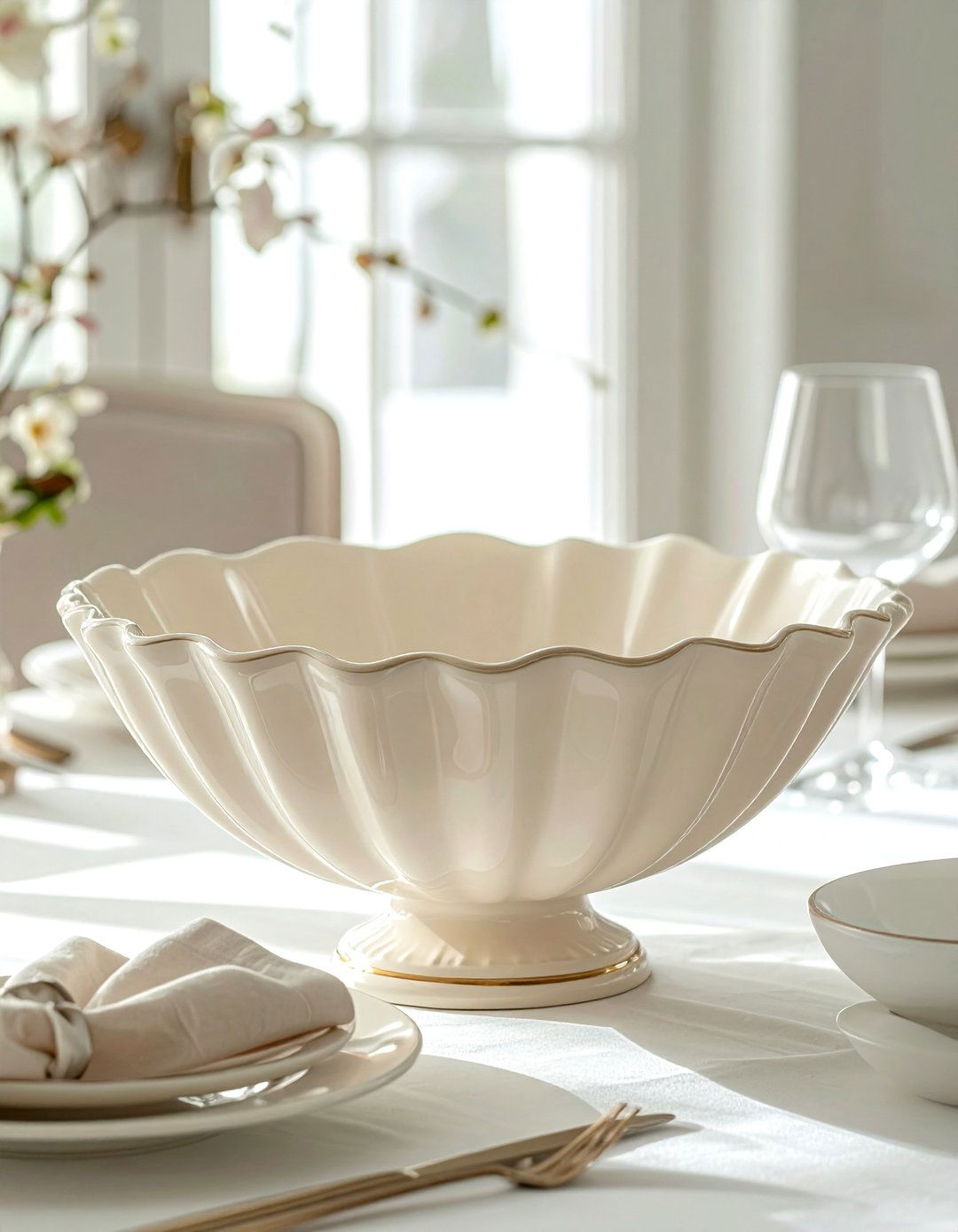 Cream Decorative Bowl - 30 cream living room accessories ideas