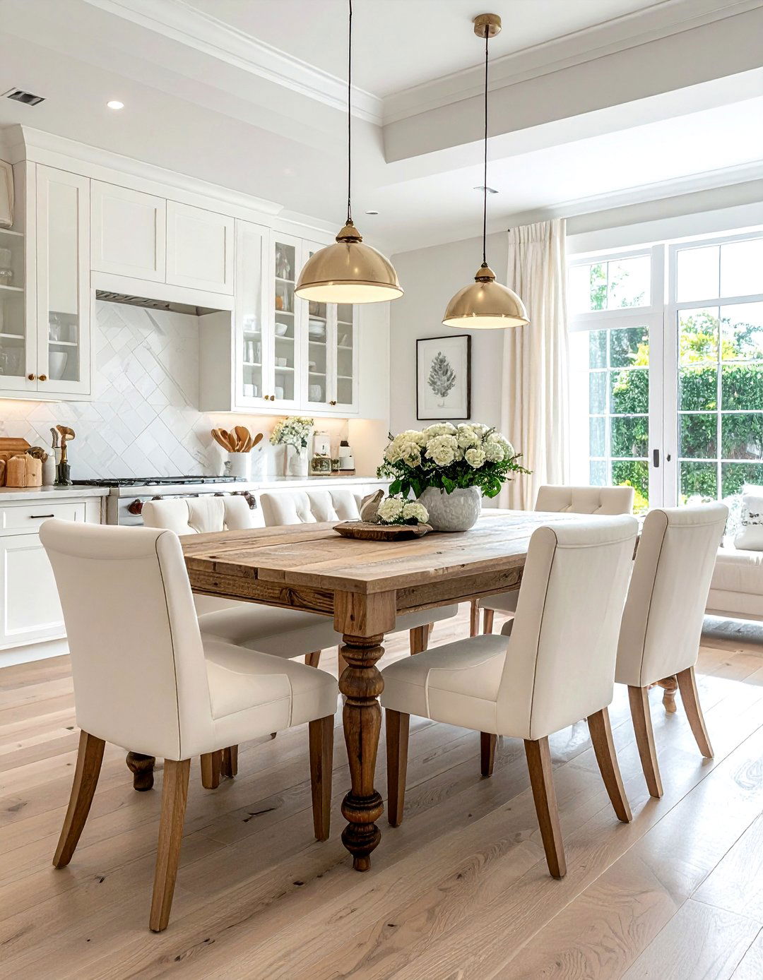 Cream Dining Table - 30 cream kitchen furniture ideas