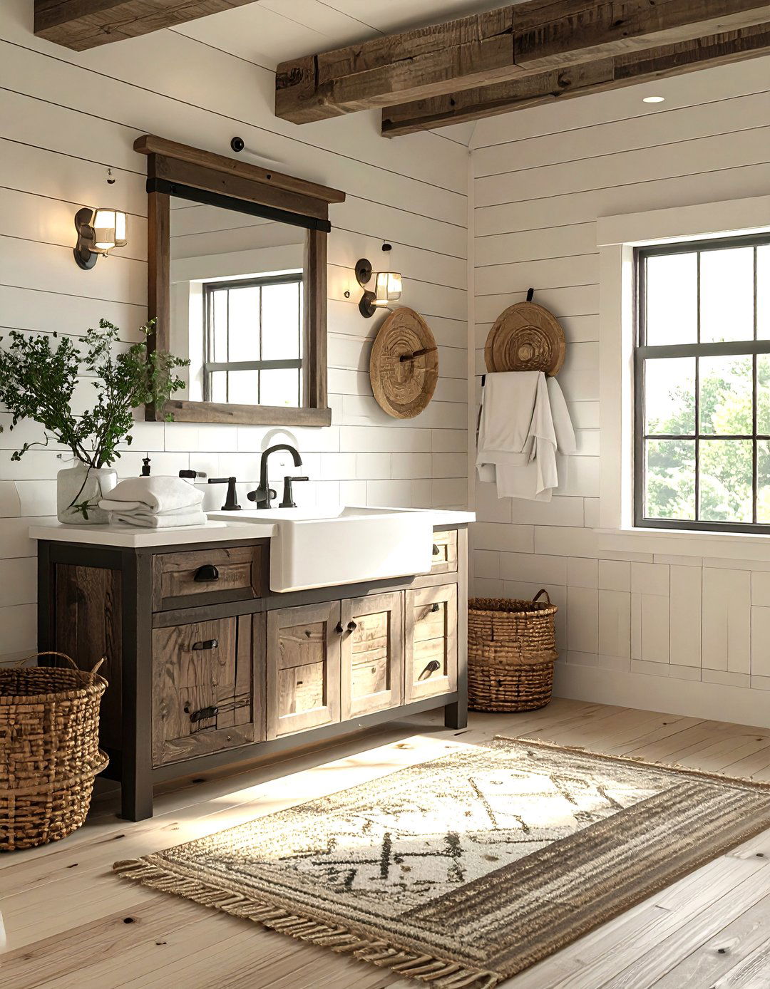 Cream Farmhouse Bathroom - 30 cream bathroom design ideas