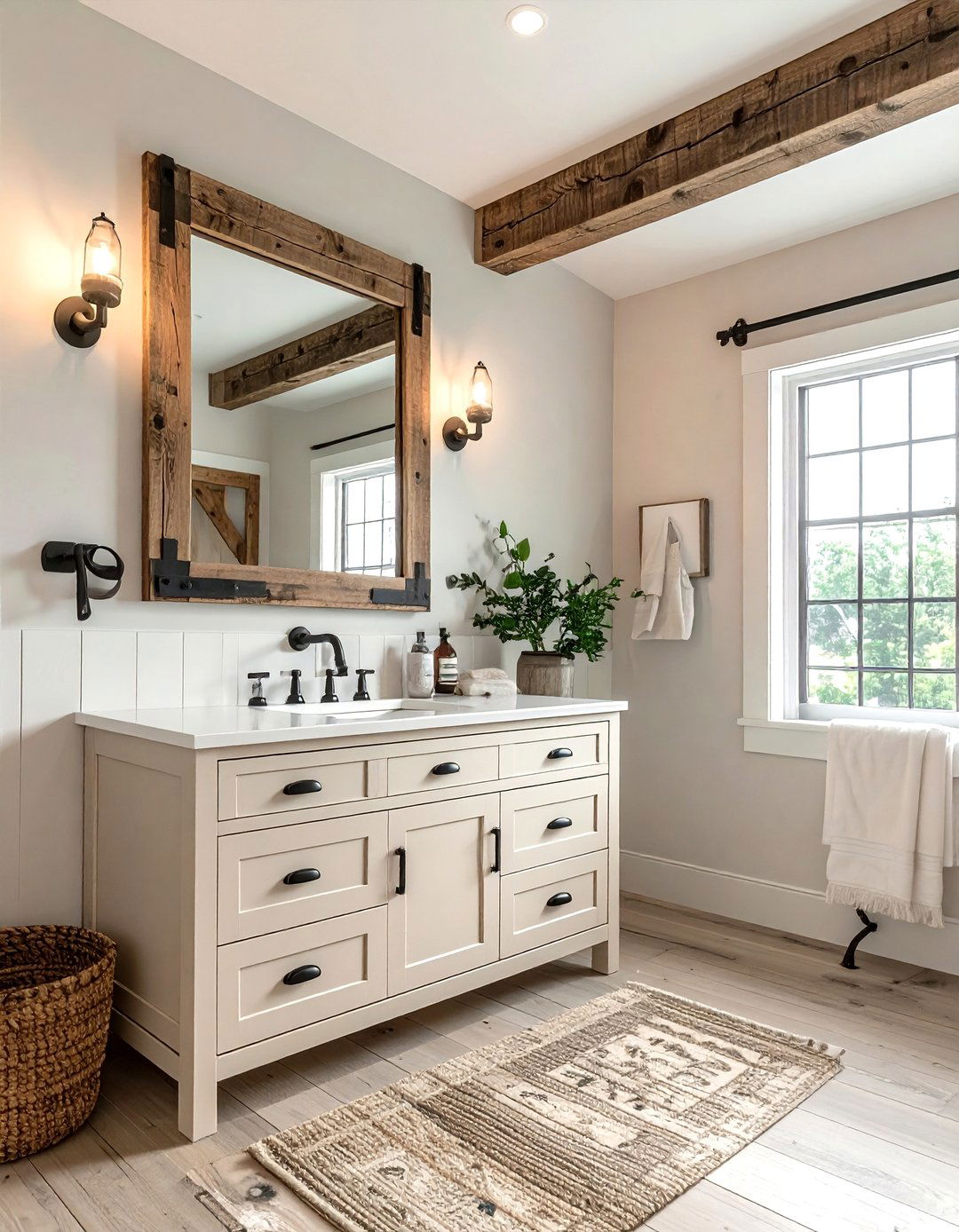 Cream Farmhouse Vanity - 30 cream bathroom furniture ideas