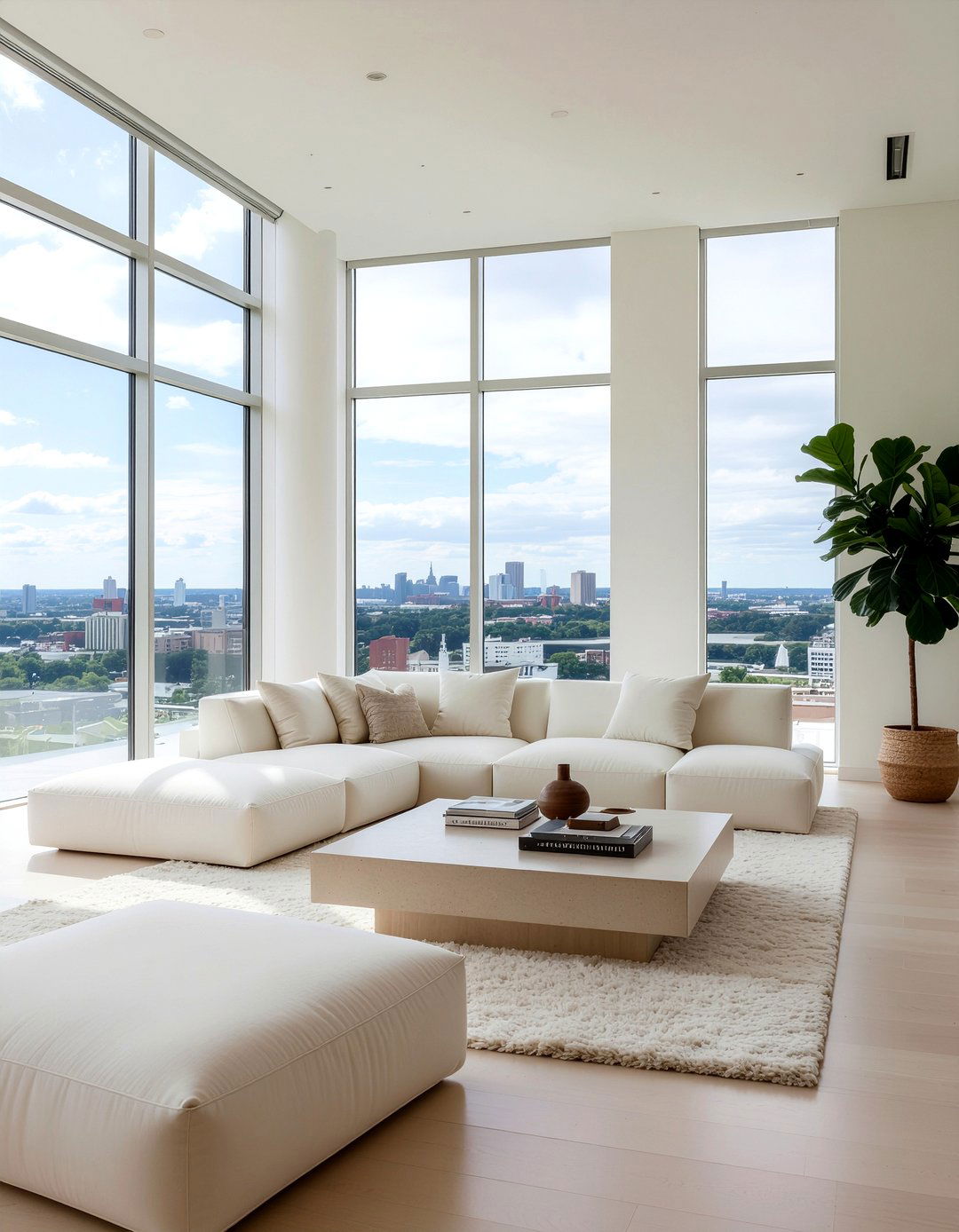 Cream Floor Seating - 30 living room floor cushion ideas