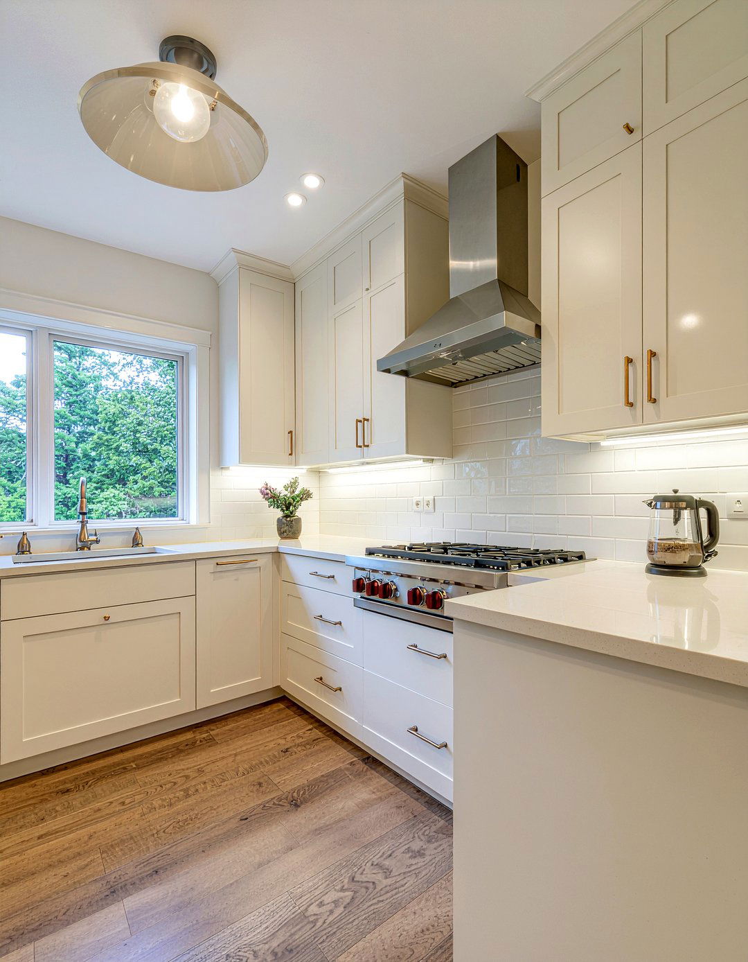 Cream Gloss Kitchen Cabinets - 30 slab door kitchen cabinet ideas