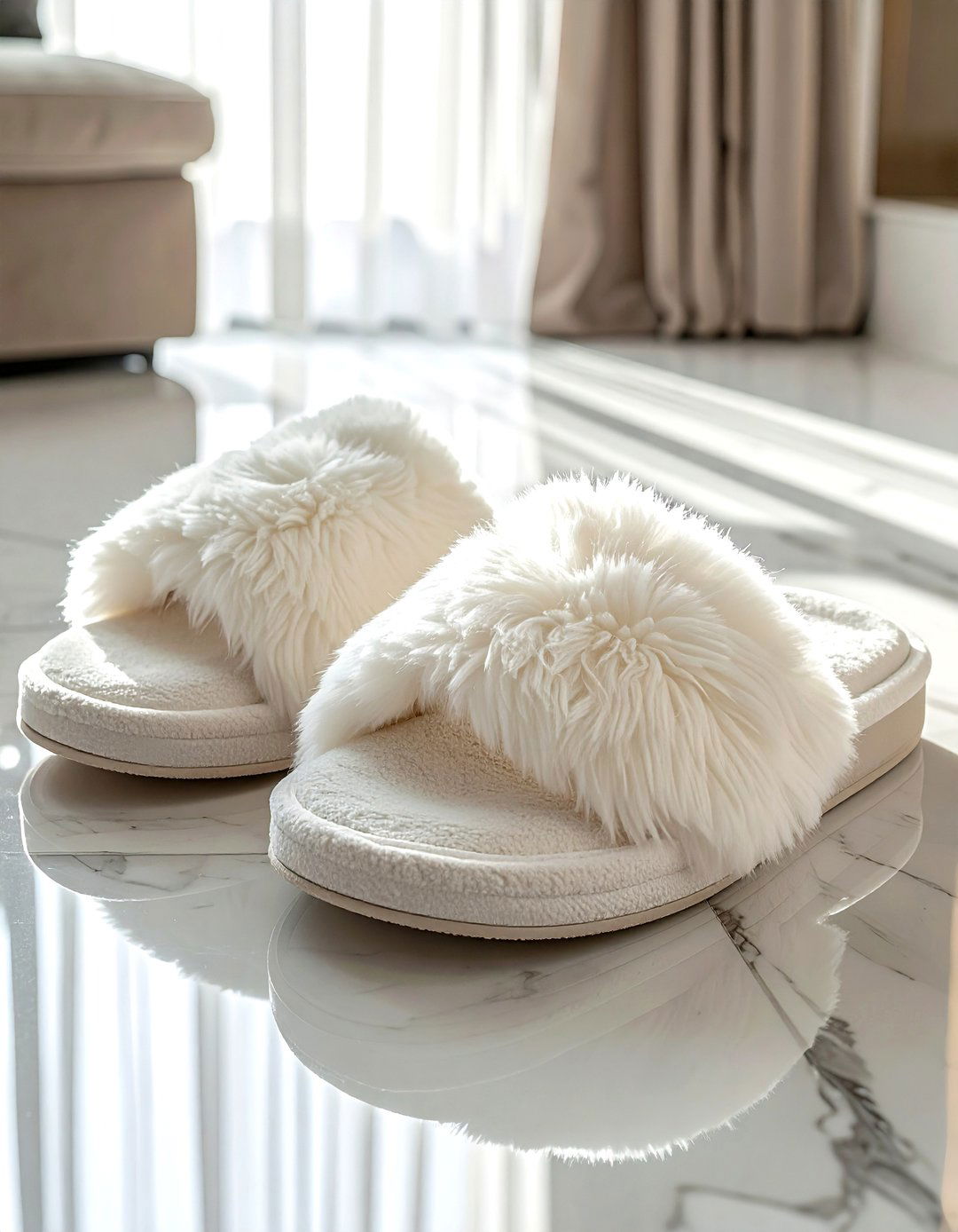 Cream House Slippers - 30 beige bathroom accessories ideas