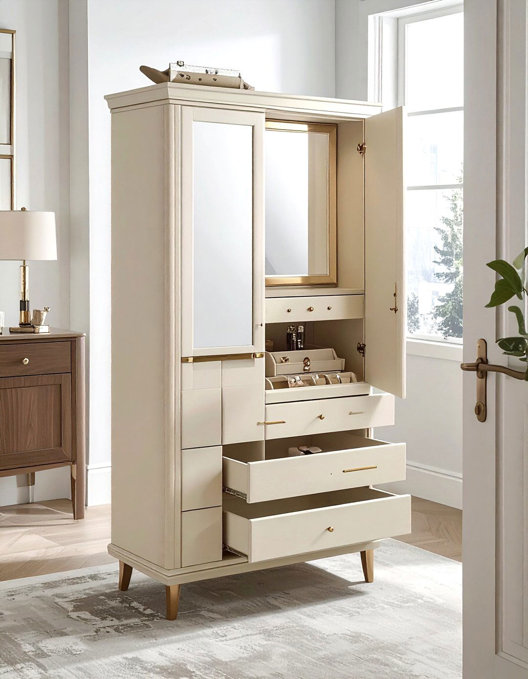 Cream Jewelry Armoire - 30 cream bedroom furniture ideas