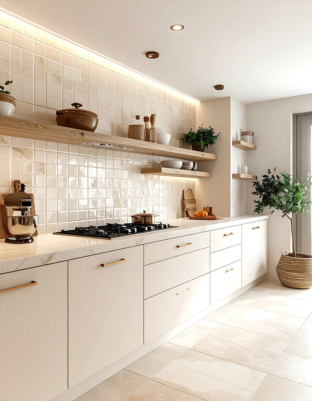 Cream Kitchen Backsplash - 30 beige kitchen decor ideas