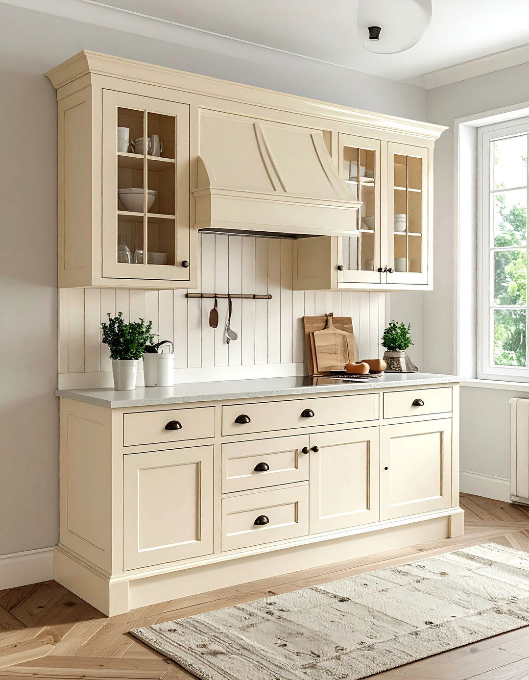 Cream Kitchen Hutch - 30 cream kitchen furniture ideas