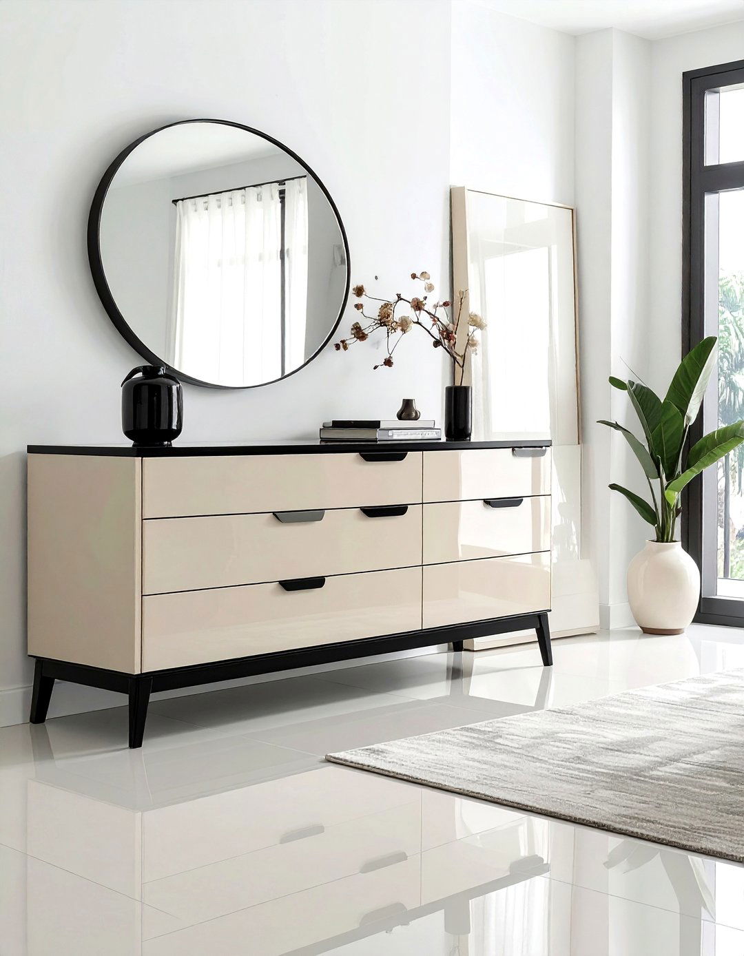 Cream Lacquer Dresser - 30 cream bedroom furniture ideas