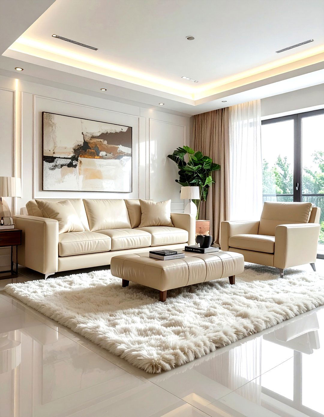 Cream Leather Living Room - 30 cream living room furniture ideas