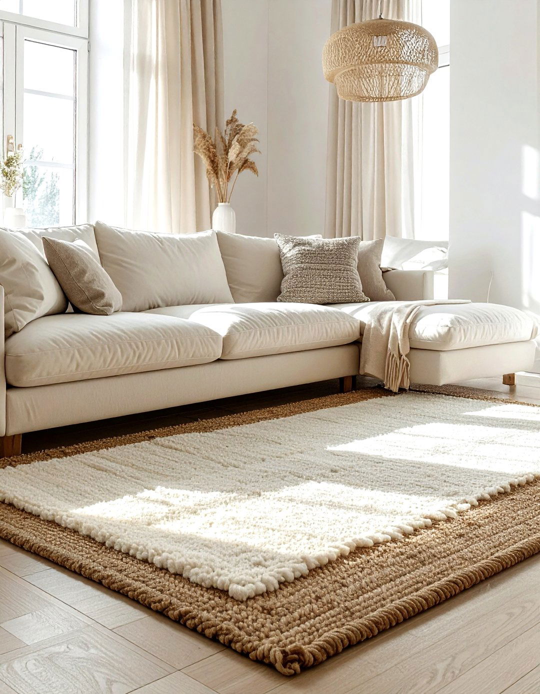 Cream Living Room With Layered Rugs - 30 contemporary cream living room ideas
