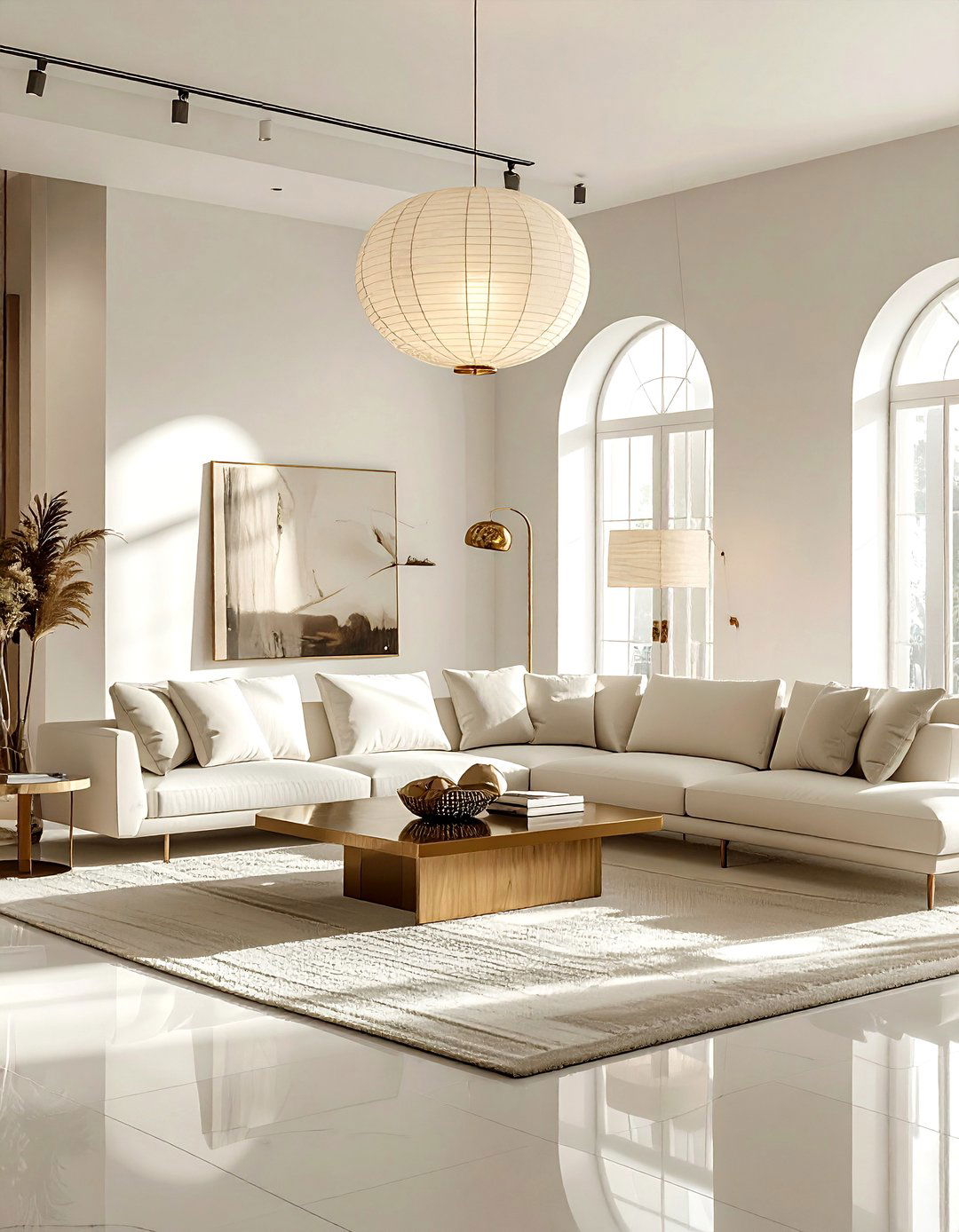 Cream Living Room With Statement Lighting - 30 contemporary cream living room ideas