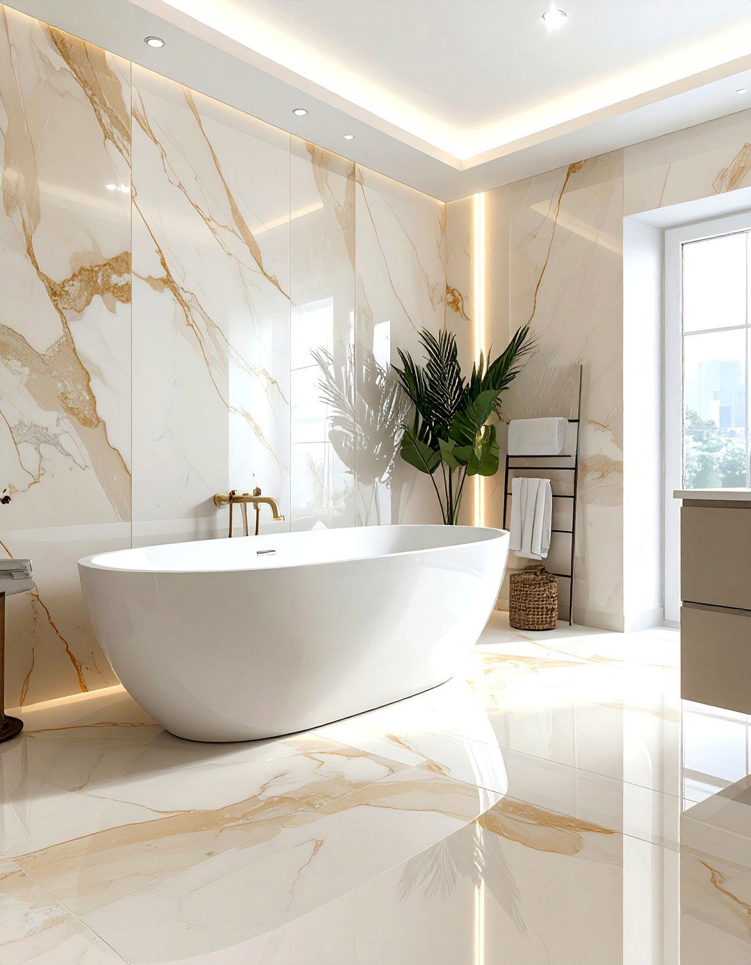 Cream Marble Bathroom - 30 warm cream bathroom ideas