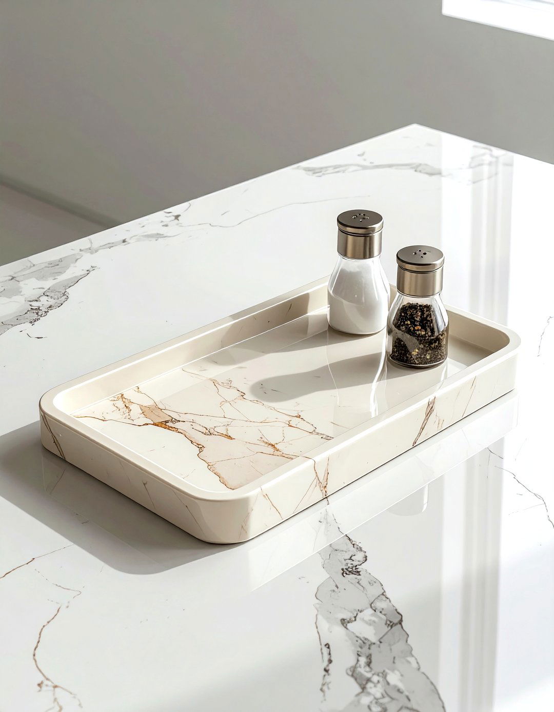 Cream Marble Tray - 30 cream dining room accessories ideas