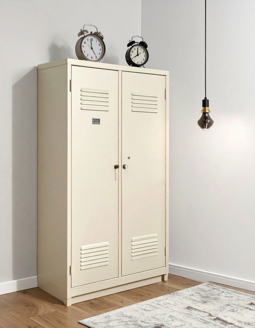 Cream Metal Locker - 30 cream bedroom furniture ideas