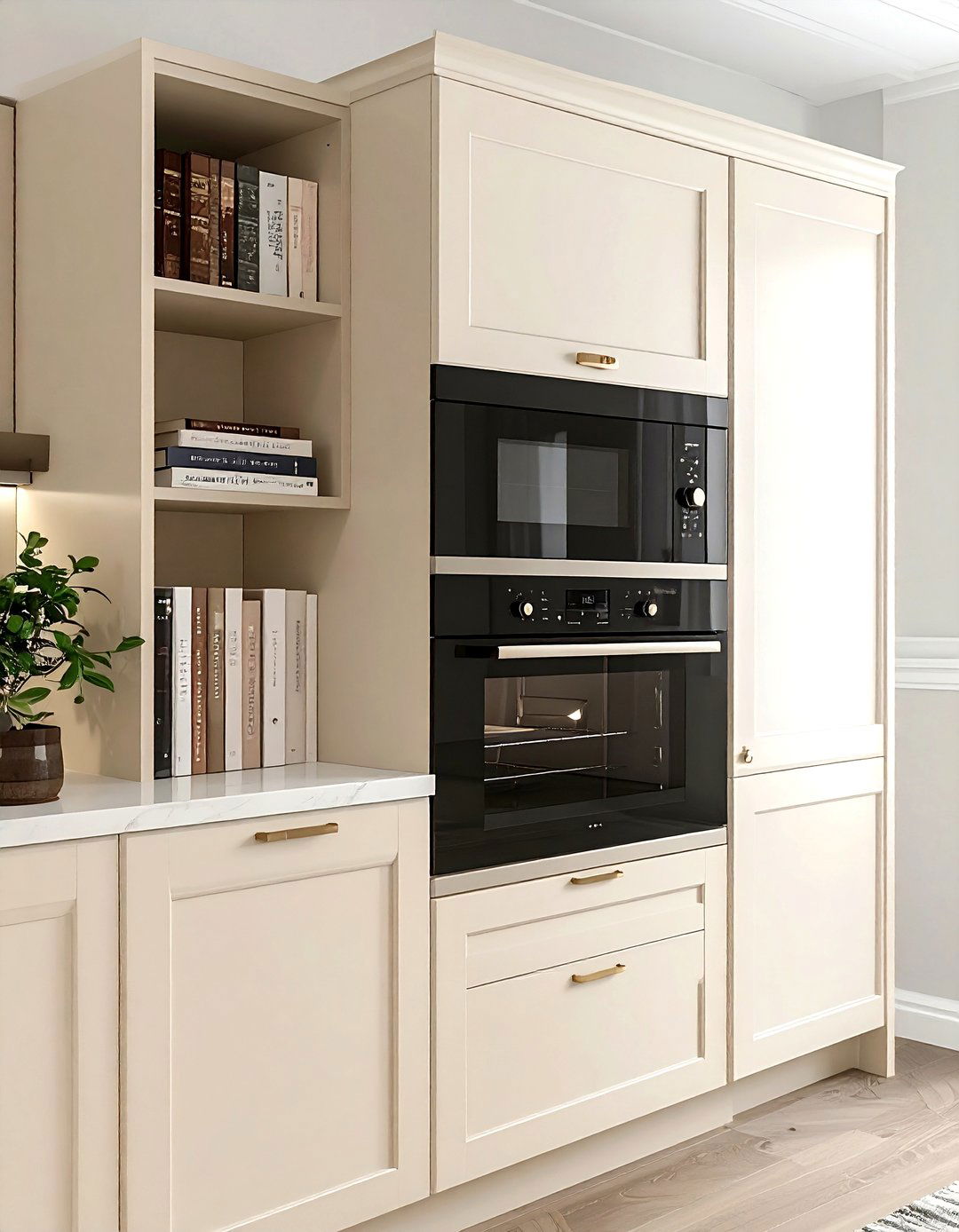Cream Microwave Cabinet - 30 cream kitchen furniture ideas
