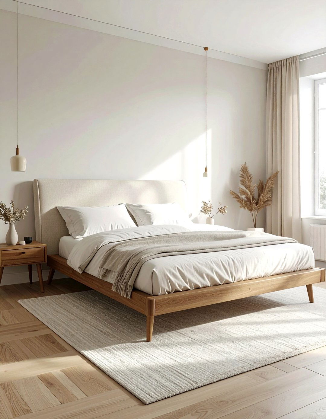 Cream Scandi Bed - 30 cream bedroom furniture ideas
