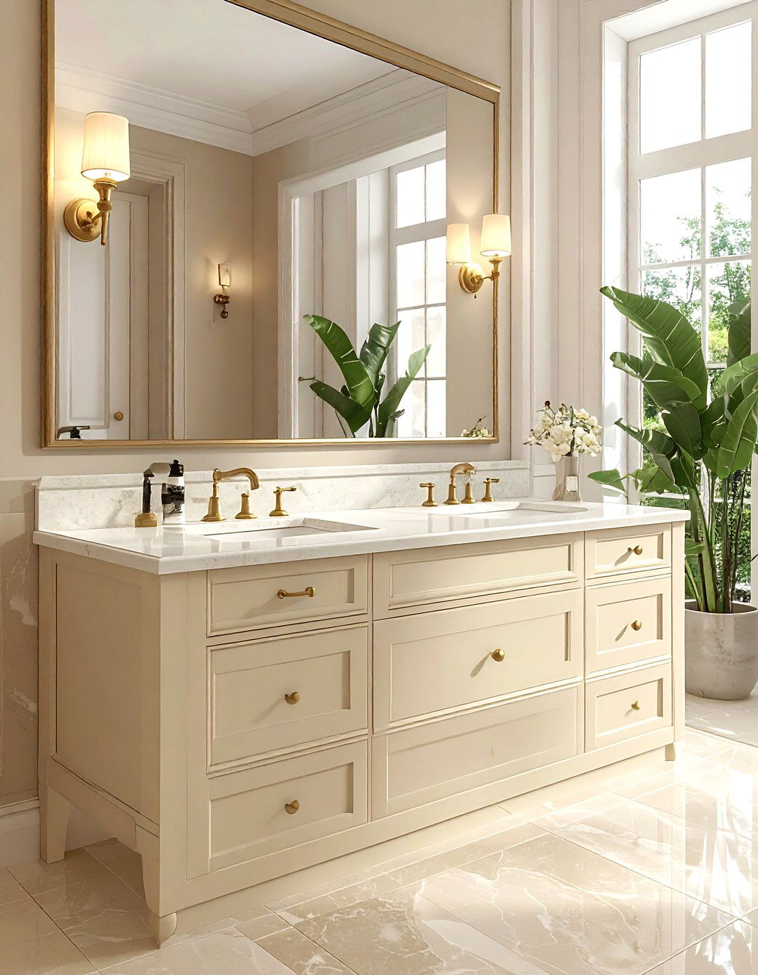 Cream Shaker Vanity - 30 cream bathroom furniture ideas