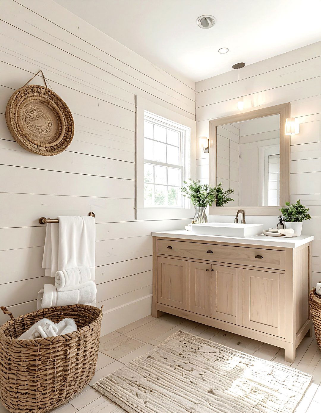 Cream Shiplap Bathroom - 30 cream bathroom design ideas