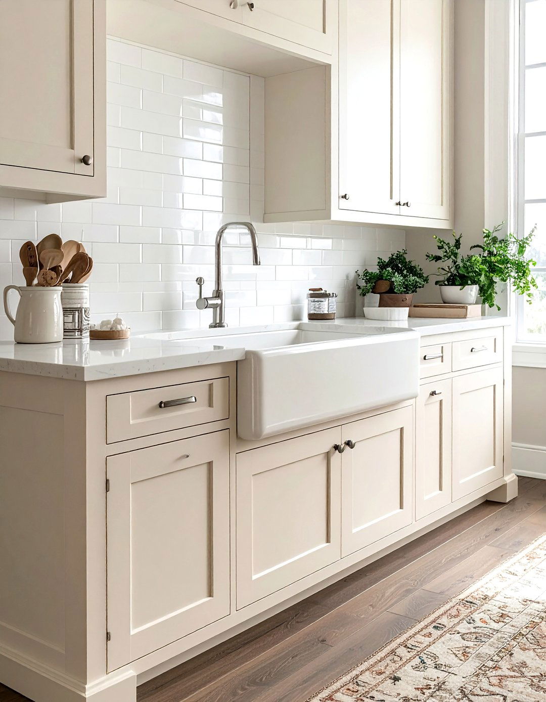 Cream Sink Cabinet