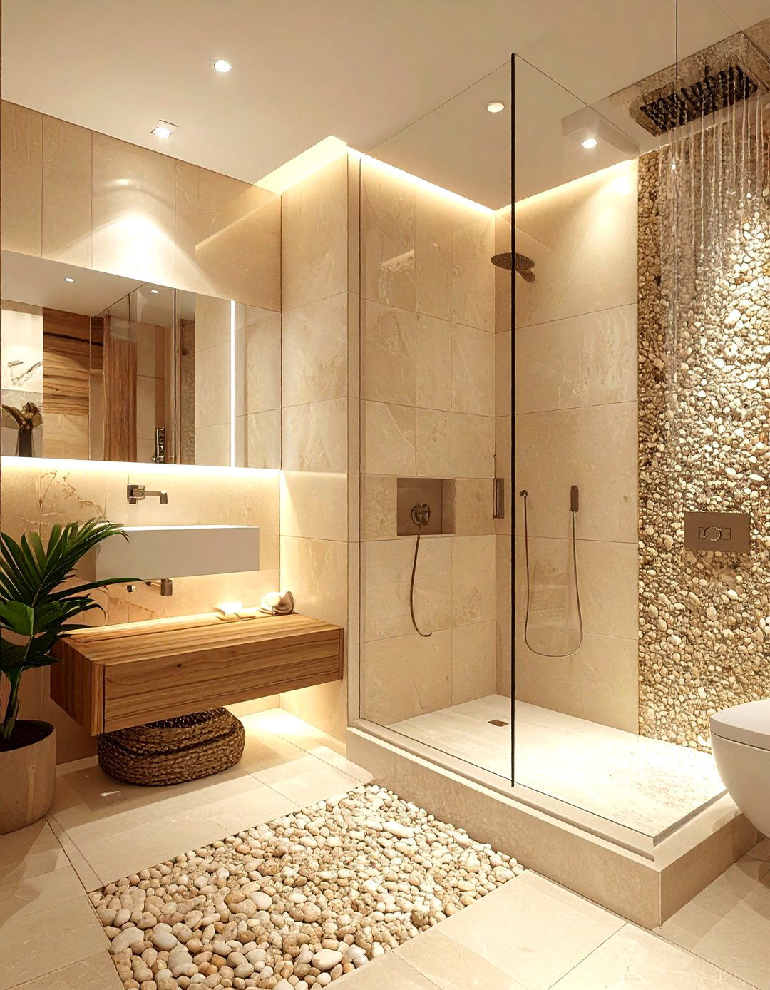 Cream Spa Bathroom - 30 warm cream bathroom ideas