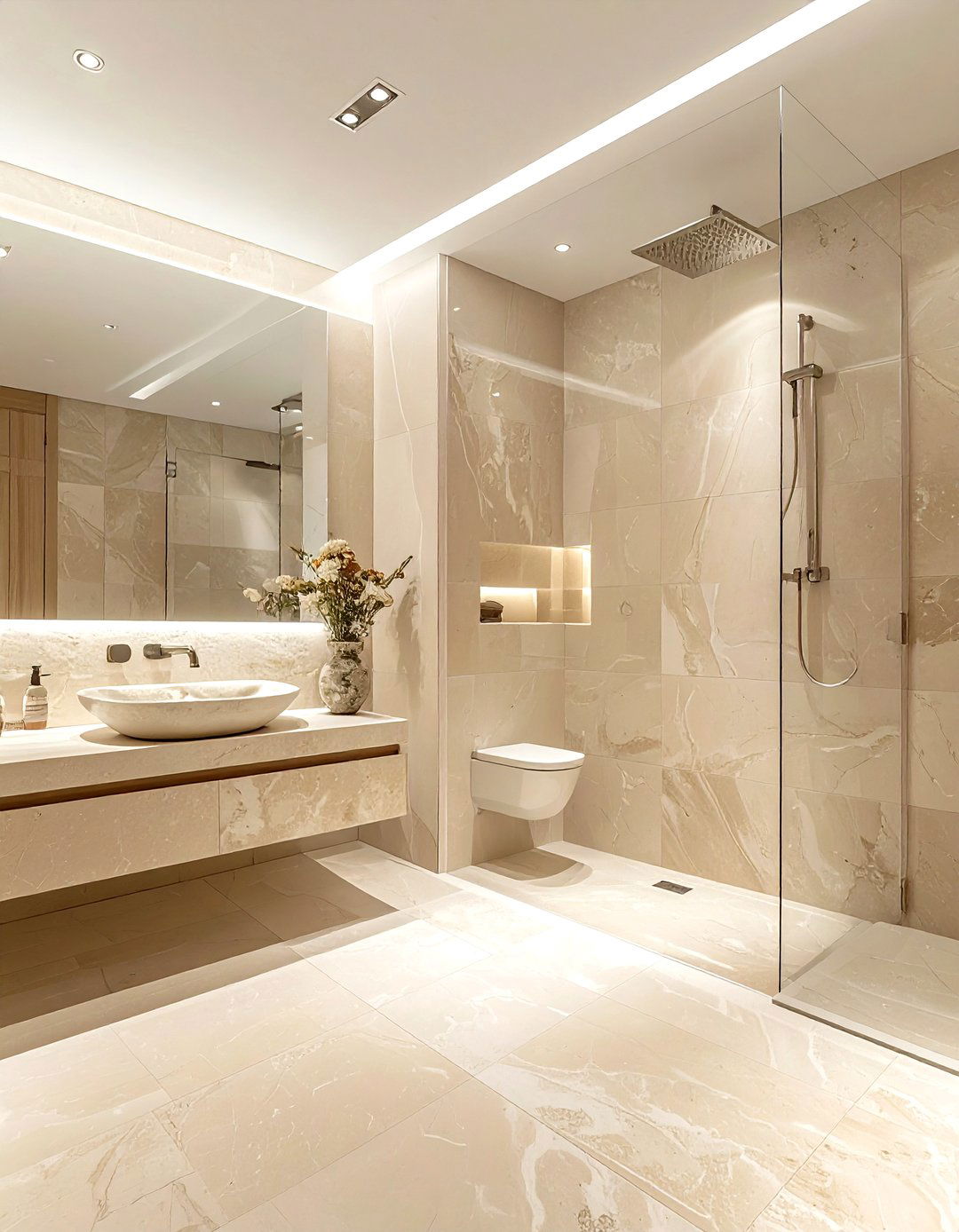 Cream Stone Bathroom - 30 cream bathroom decor ideas