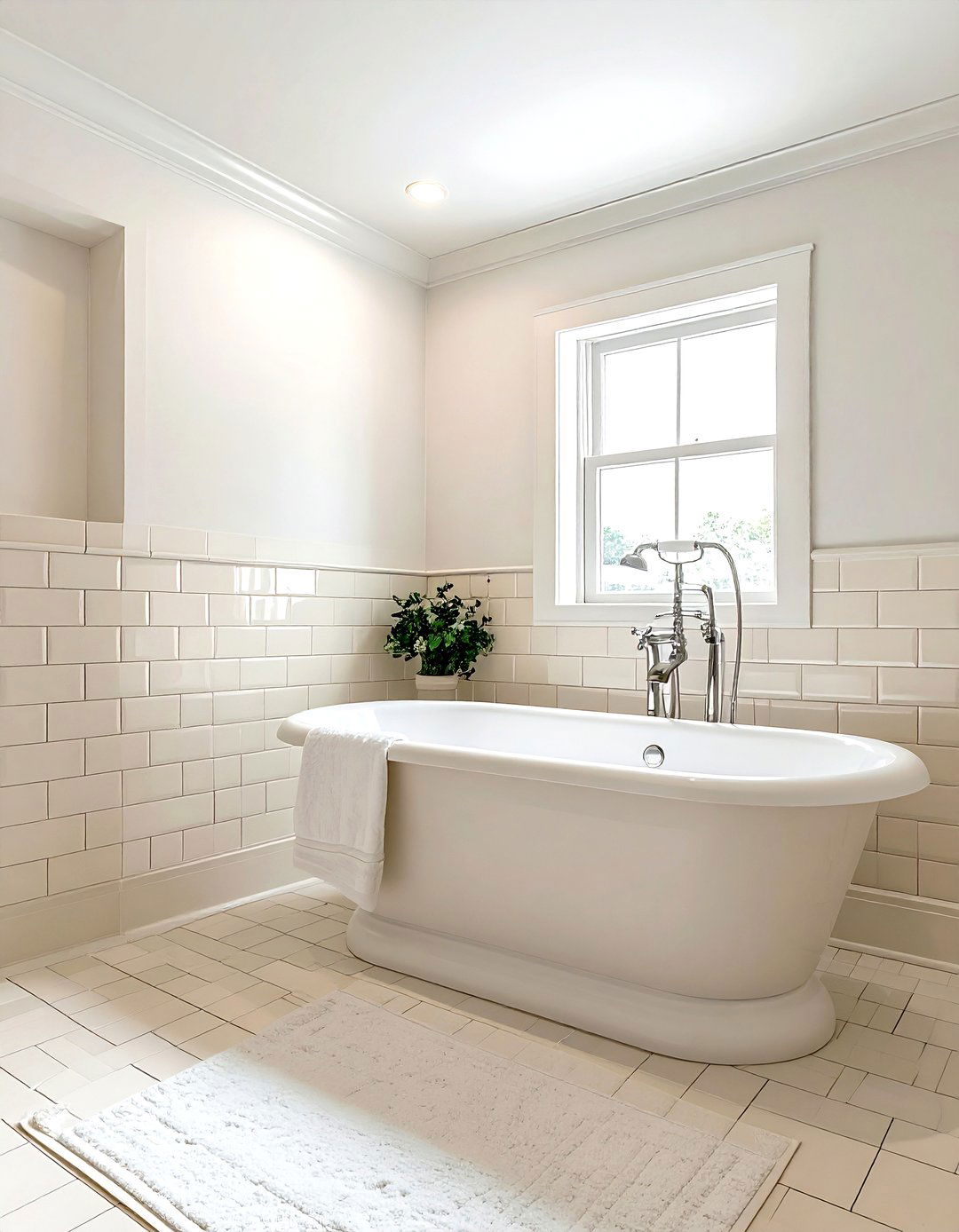 Cream Subway Tile Bathroom - 30 warm cream bathroom ideas