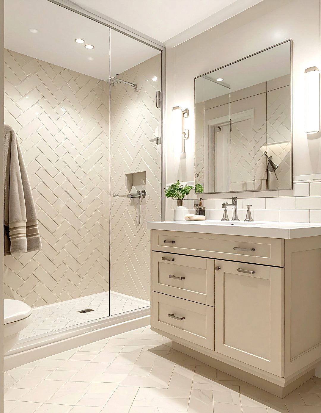 Cream Subway Tile Bathroom - 30 cream bathroom decor ideas