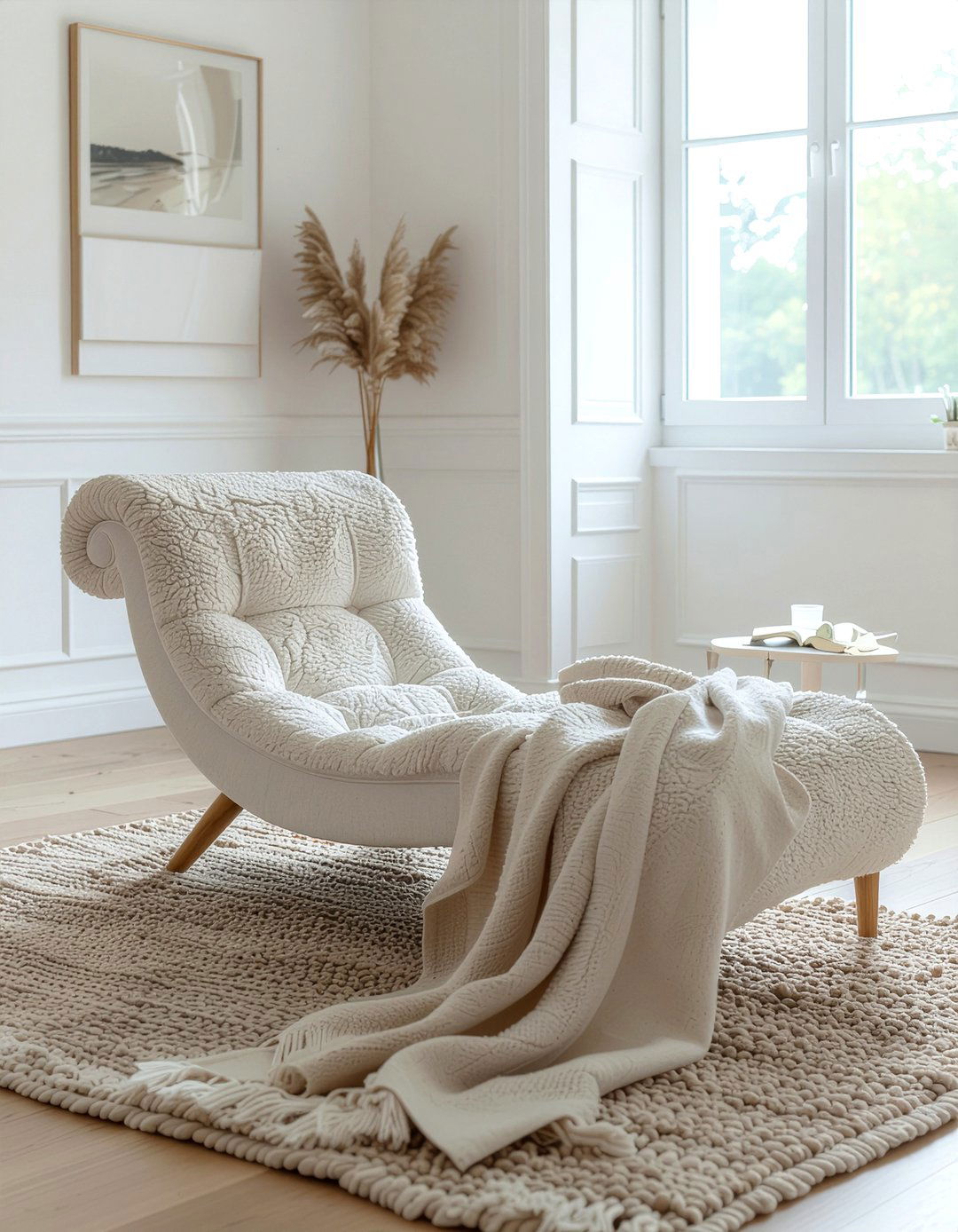 Cream Suede Lounge - 30 suede living room ideas