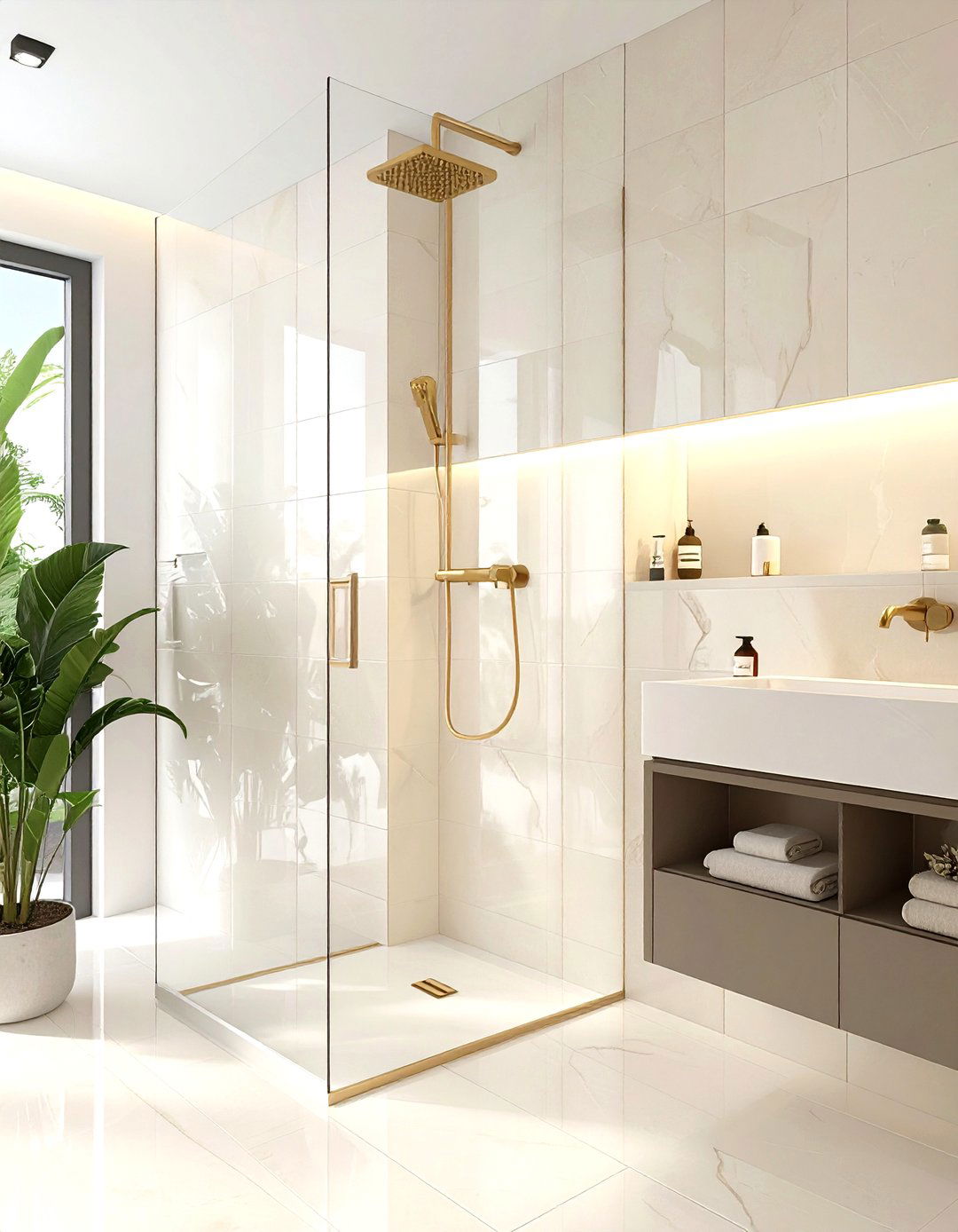 Cream Tile Shower - 30 warm cream bathroom ideas