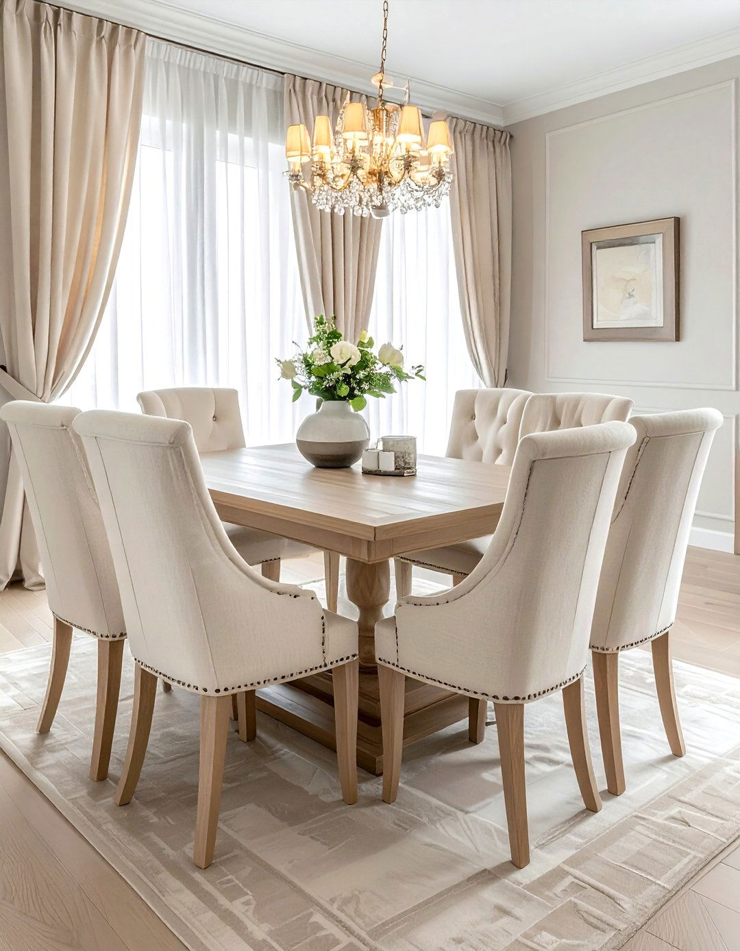 Cream Upholstered Dining Chairs - 30 beige dining room furniture ideas