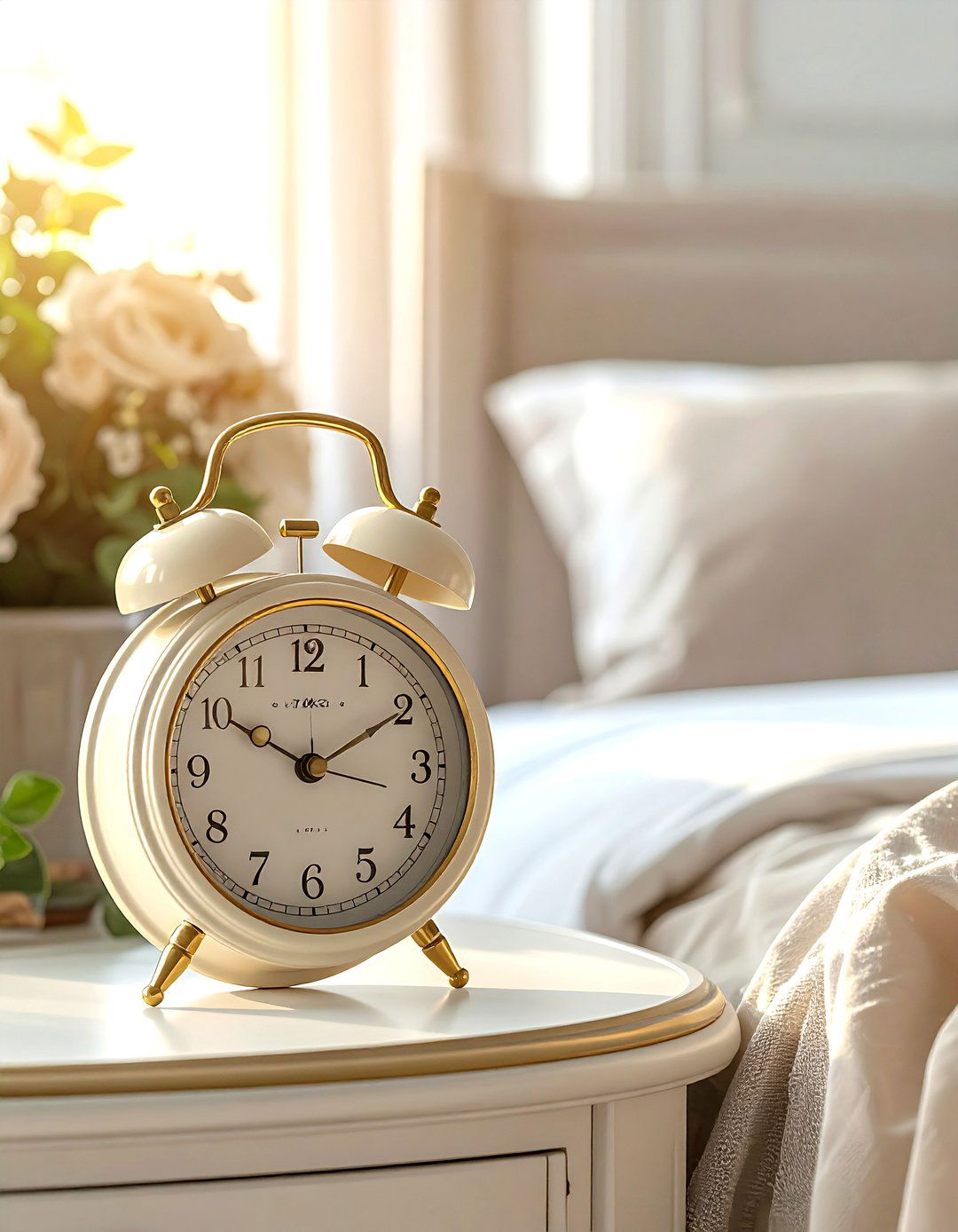 Cream alarm clock - 30 cream bedroom accessories ideas