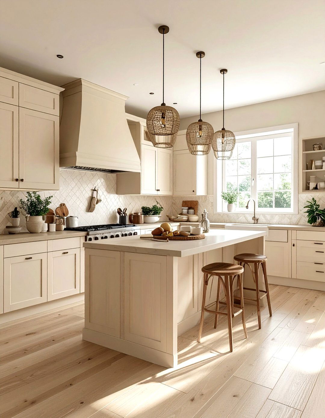 Cream and beige kitchen palette - 30 French farmhouse kitchen ideas