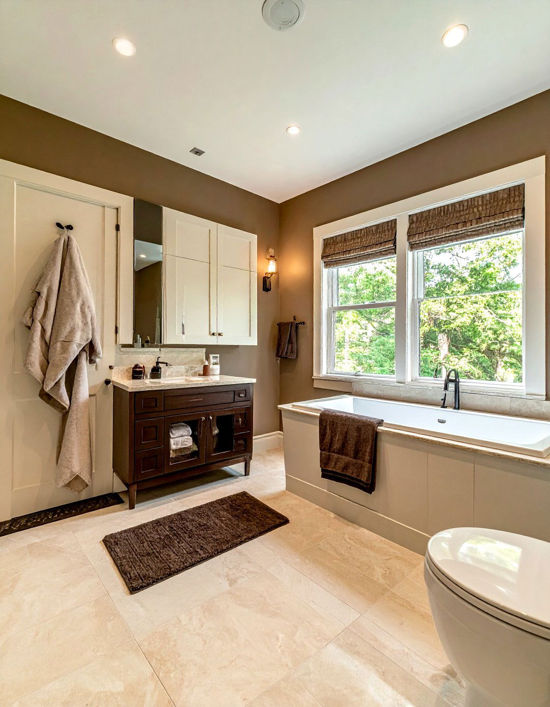 Cream and brown bathroom - 30 cream bathroom ideas