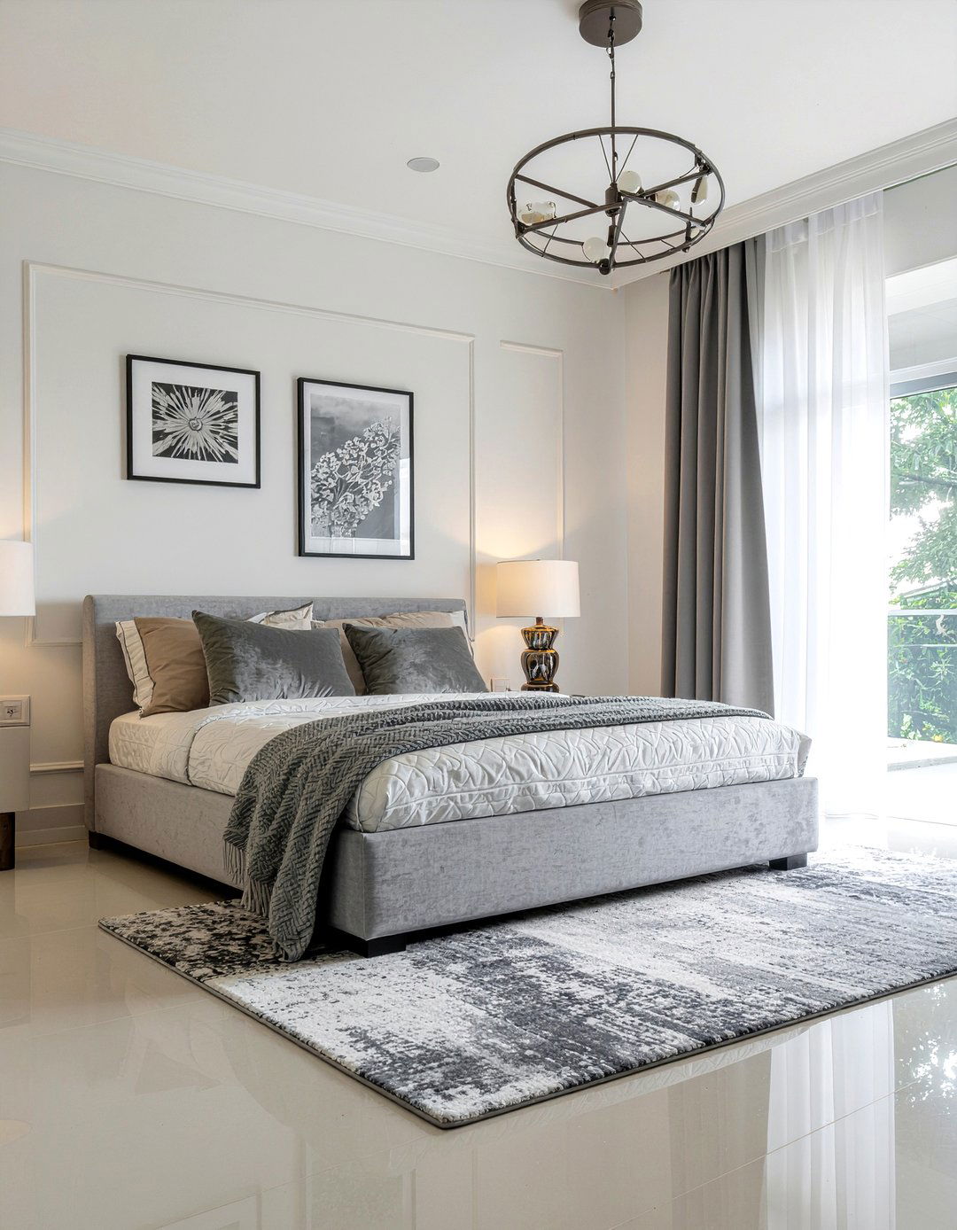 Cream and grey bedroom - 30 cream bedroom ideas