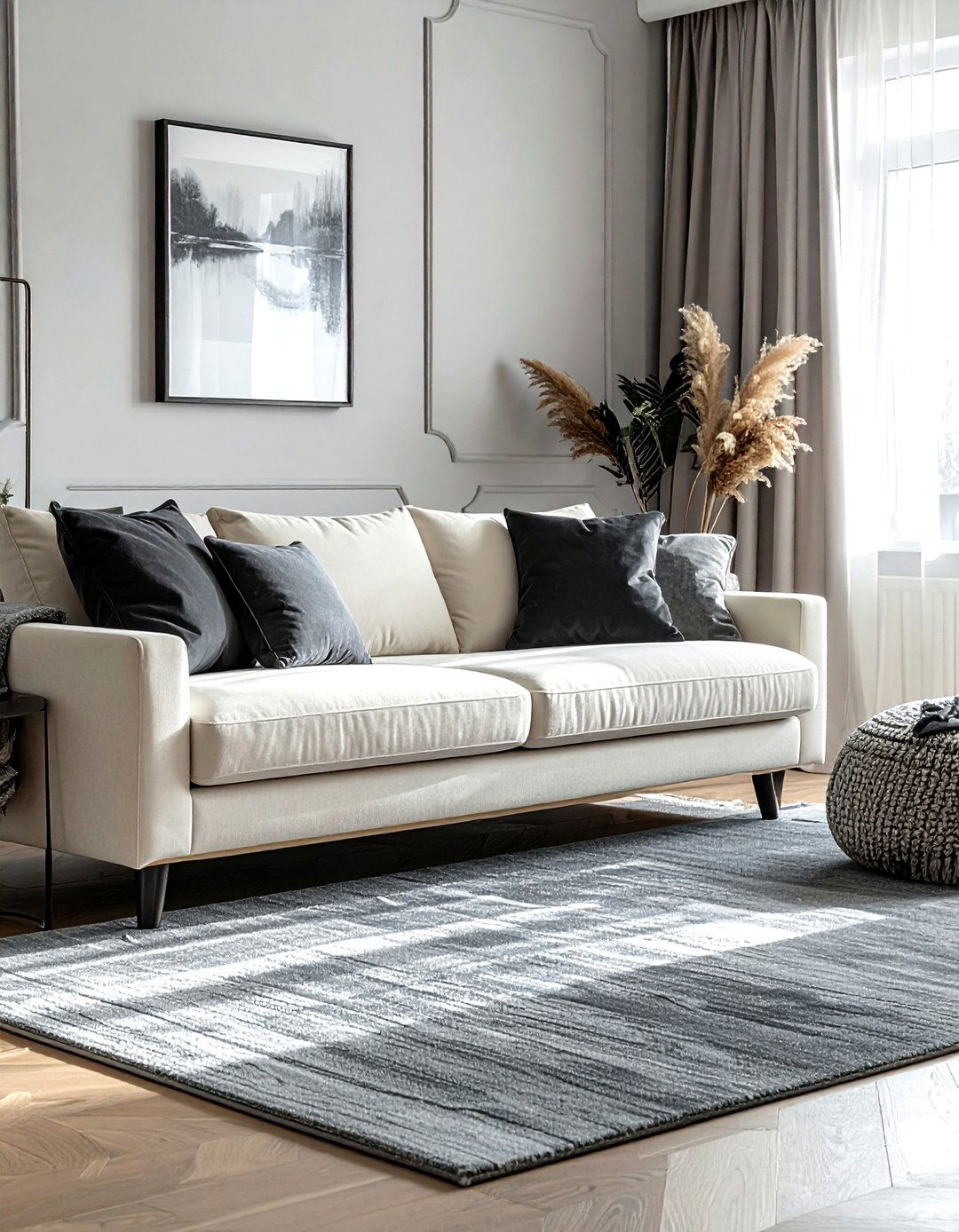 Cream and grey living room decor - 30 cream living room design ideas