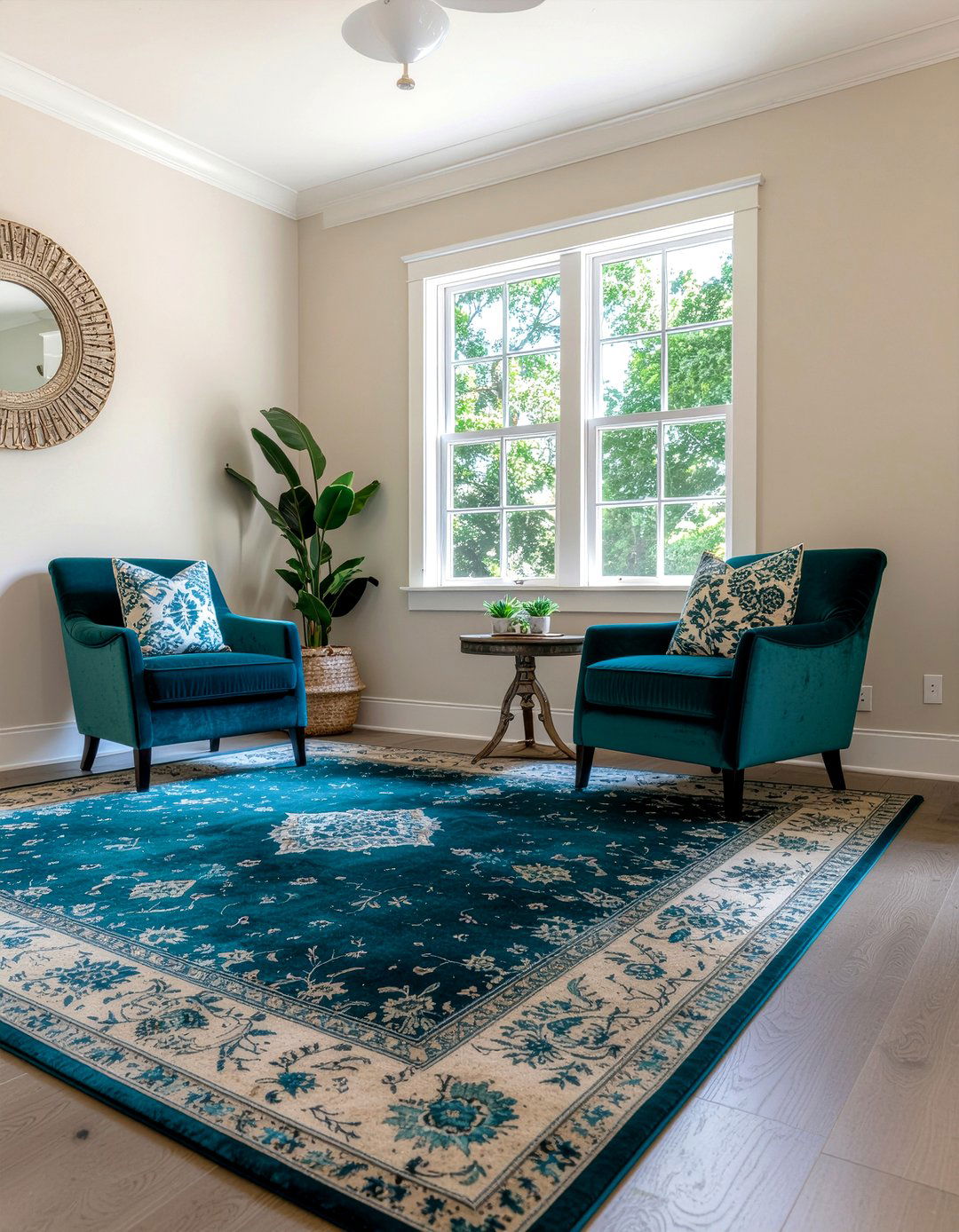 Cream and teal living room - 30 cream living room ideas